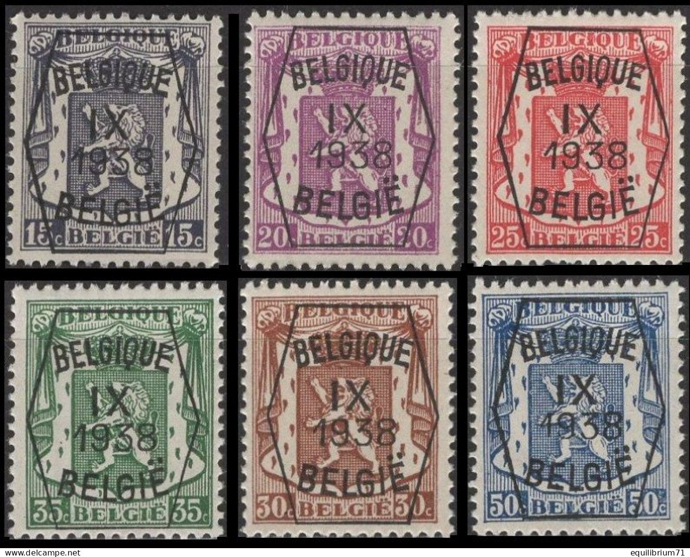 PRE381/386** (PO9) - 1935-1949 Kleines Staatssiegel