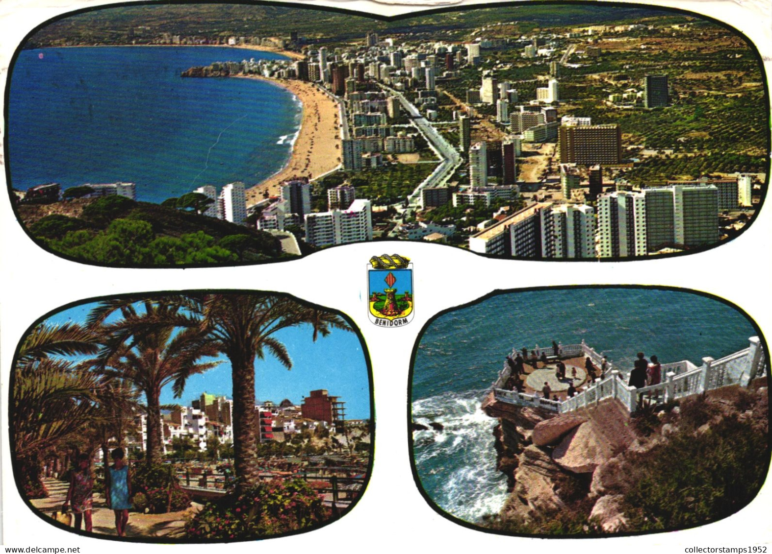 BENIDORM, ALICANTE, MULTIPLE VIEWS, ARCHITECTURE, BEACH, EMBLEM,  BALCONY, SPAIN, POSTCARD - Alicante