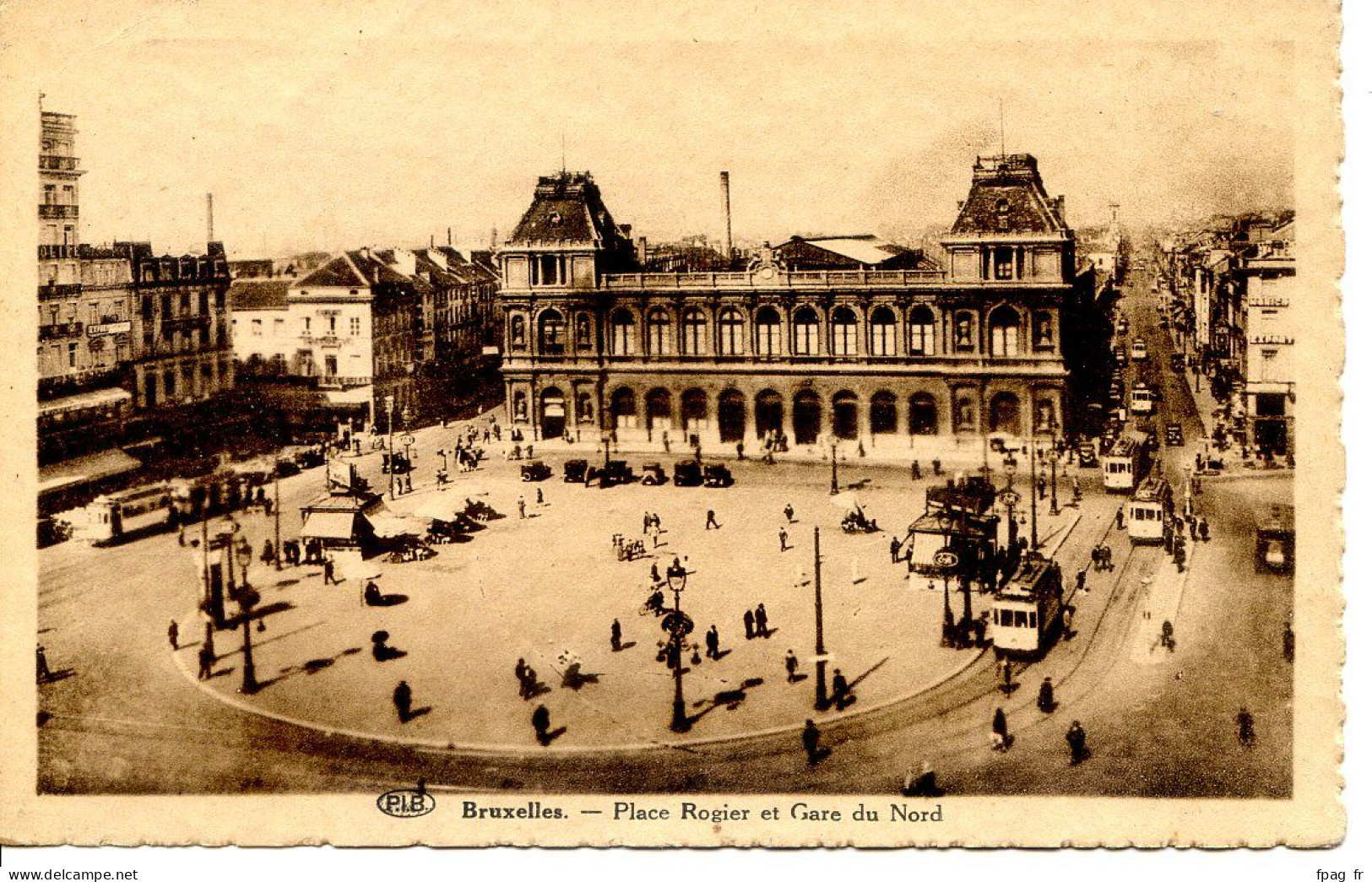 Bruxelles (Belgique) - Place Rogier Et Gare Du Nord - Chemins De Fer, Gares