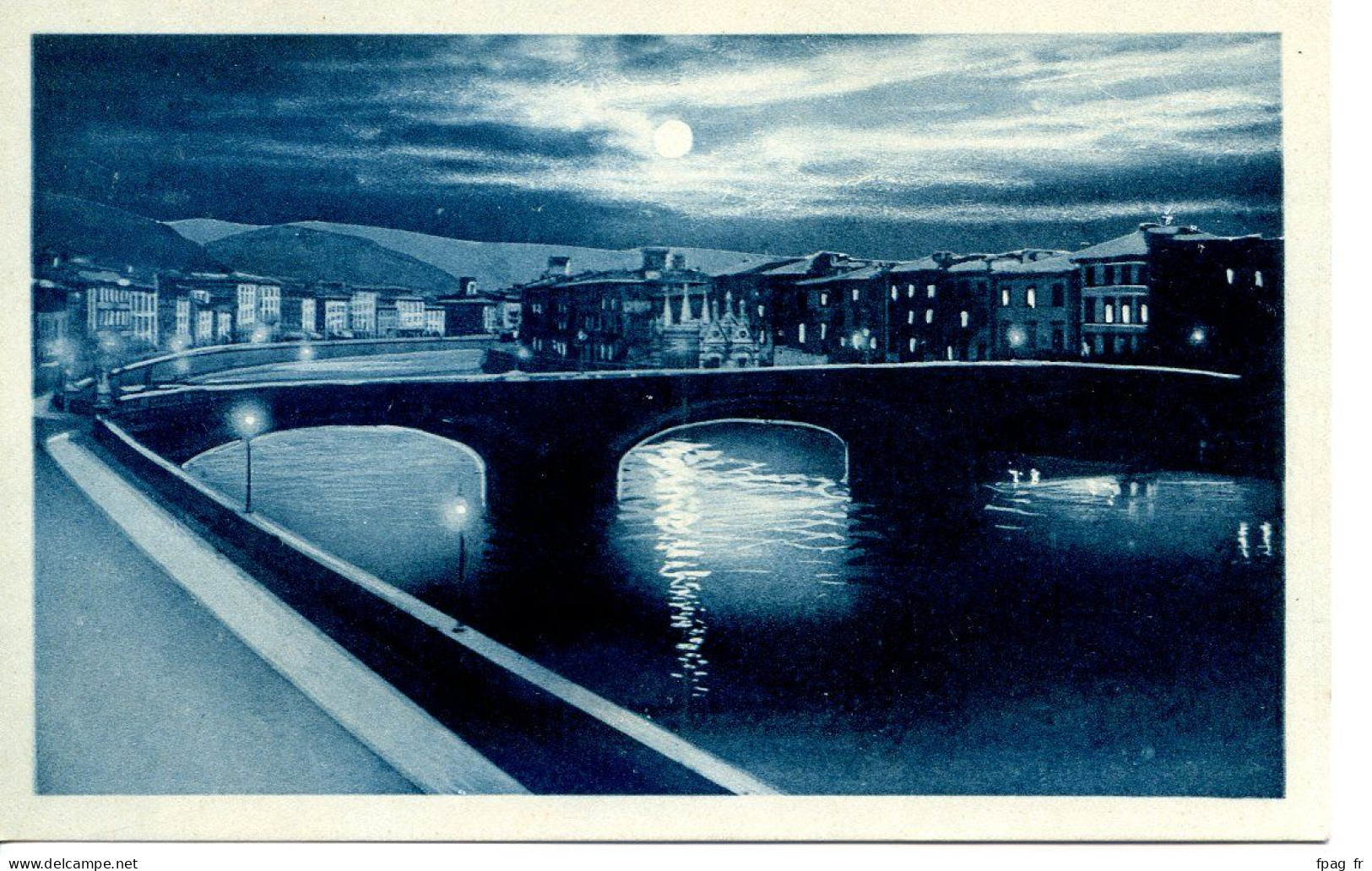 Pisa - Pise (Italie) - Lung'Arno Regio - Ponte Solferino (notturno) - Le Pont De Solférino, La Nuit - 61500 -852 - Pisa