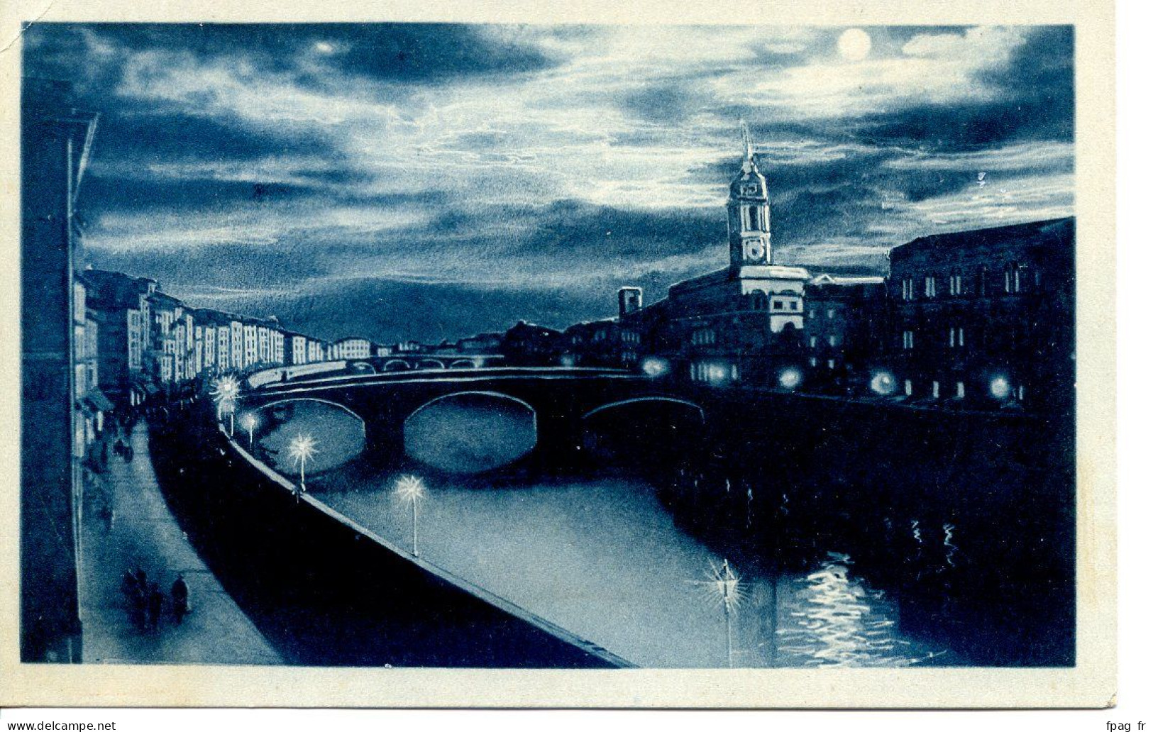 Pisa - Pise (Italie) - Lung'Arno - Ponte Di Mezzo (notturno) -  Long De L'Arno, Le Pont Du Milieu, La Nuit - 61501-852 - Pisa