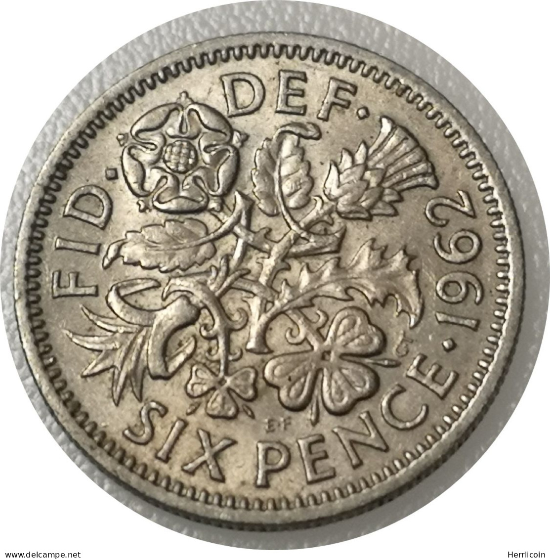 Monnaie Royaume-Uni - 1962 - 6 Pence Elizabeth II 1re Effigie - H. 6 Pence