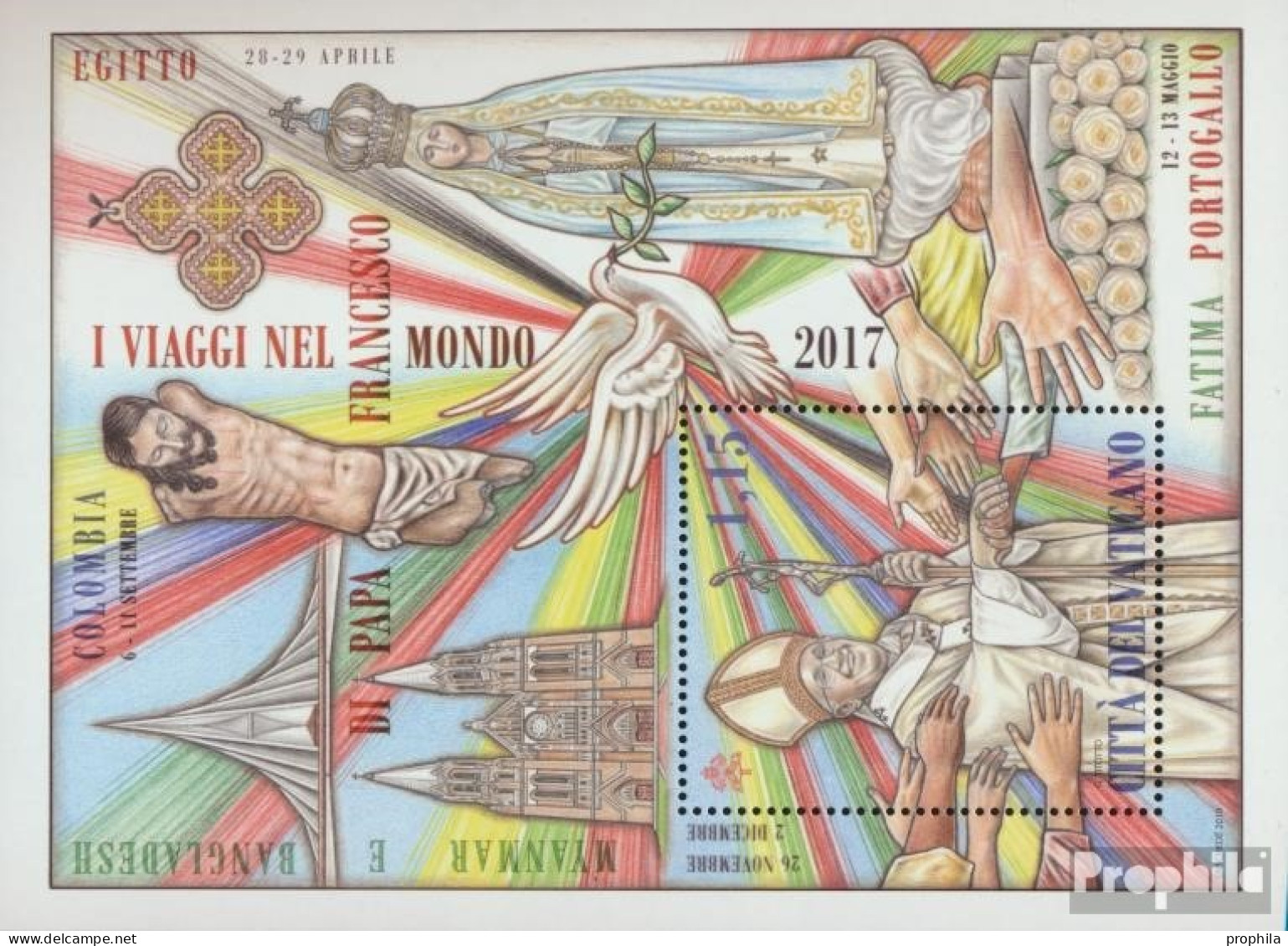 Vatikanstadt Block58 (kompl.Ausg.) Postfrisch 2018 Papstreisen - Used Stamps