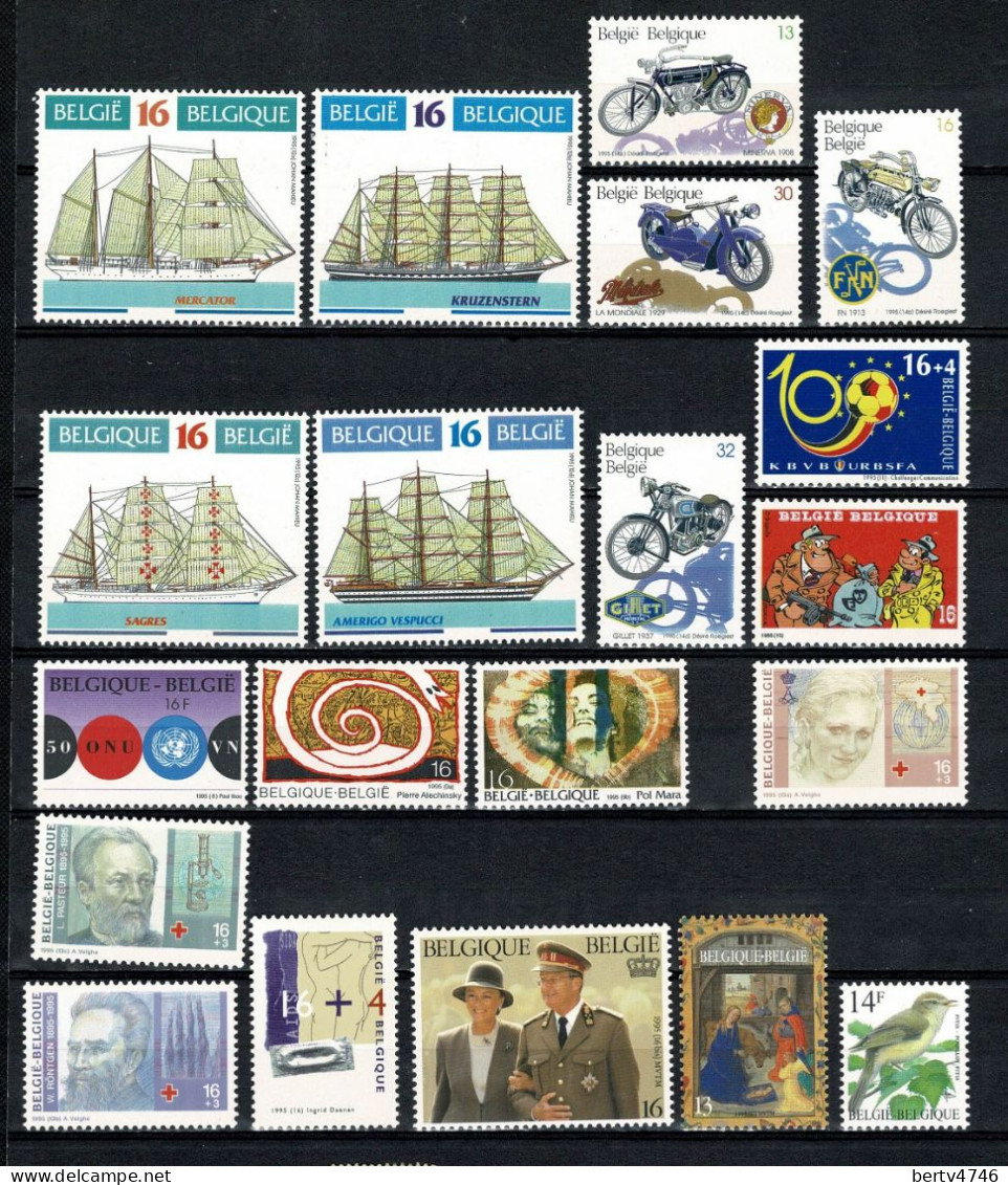 Belg. - 1995 Full Year MNH - 2582/623** Zonder Boekje / Sans Carnet (3 Scans) - Años Completos