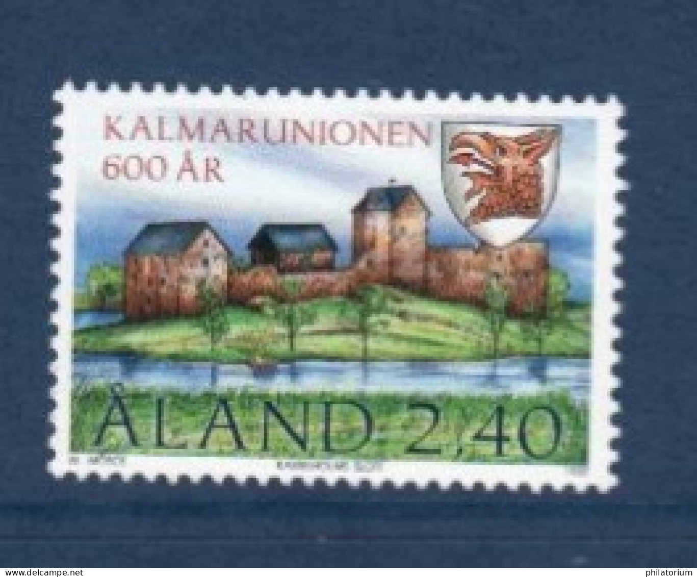 Aland, **, Yv, Mi, 129, SG 125, Union De Kalmar, - Ålandinseln