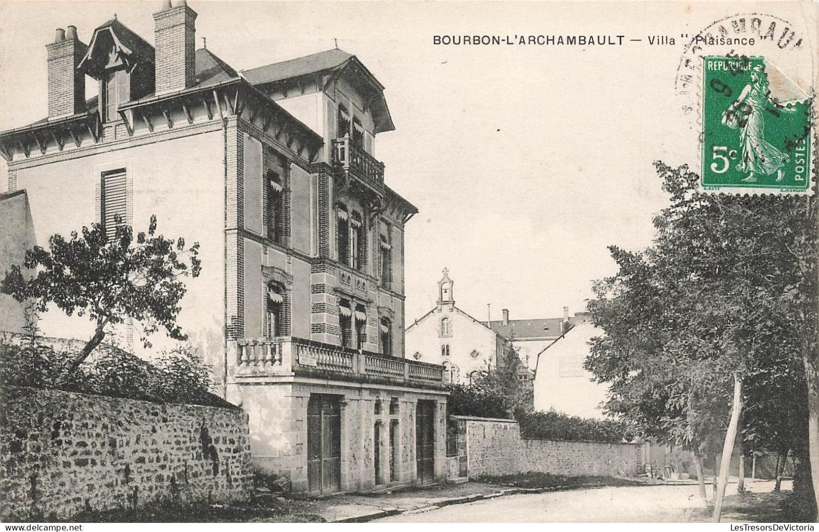 FRANCE - Bourbon L'Archambault - Villa Plaisance - Carte Postale Ancienne - Bourbon L'Archambault