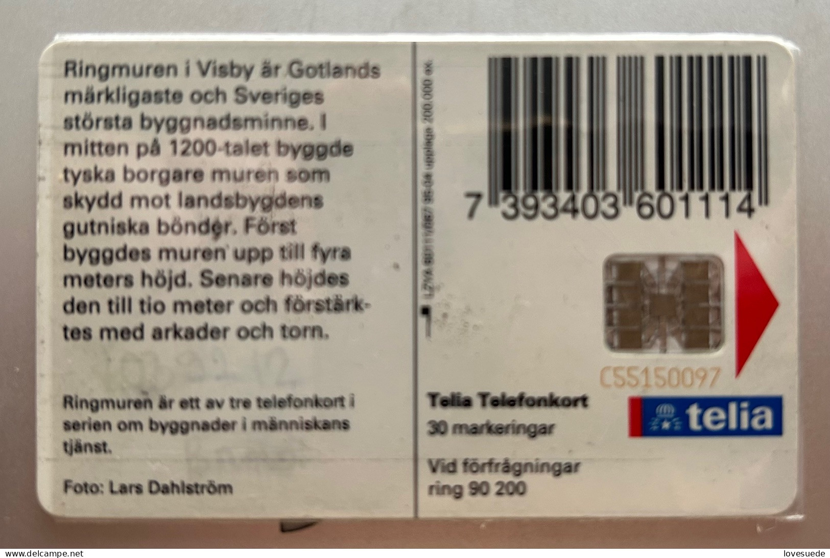 Suède Télécartes 30 - Schweden