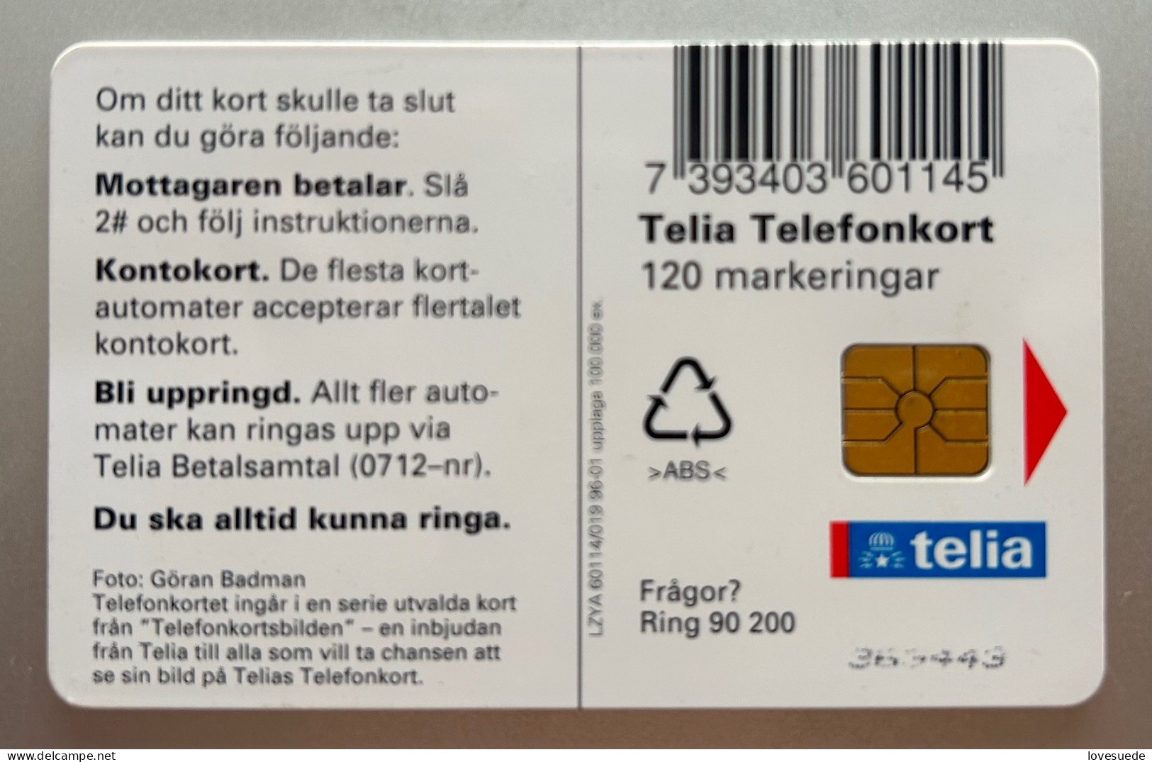 Suède Télécartes 120 - Zweden