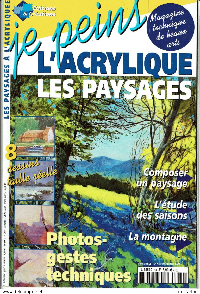 Peinture Magazine "Je Peins " Acrylique "les Paysages"  Photos Et Gestes Techniques - Maison & Décoration