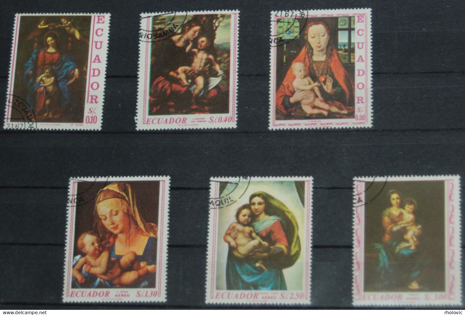 ECUADOR 1967, Paintings, Art, Mi #1345-50, Used - Madonna