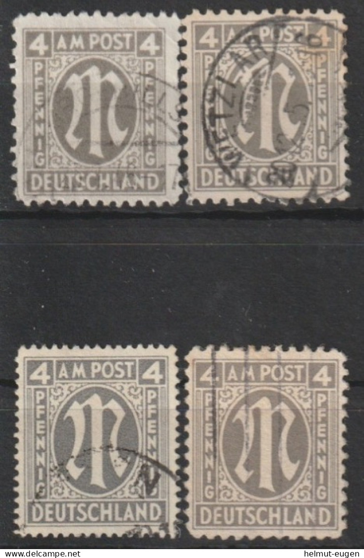 MiNr. 18 Deutschland Alliierte Besetzung Bizone       3. Deutscher Druck (Odr., Verschiedene Papiersorten) - Used