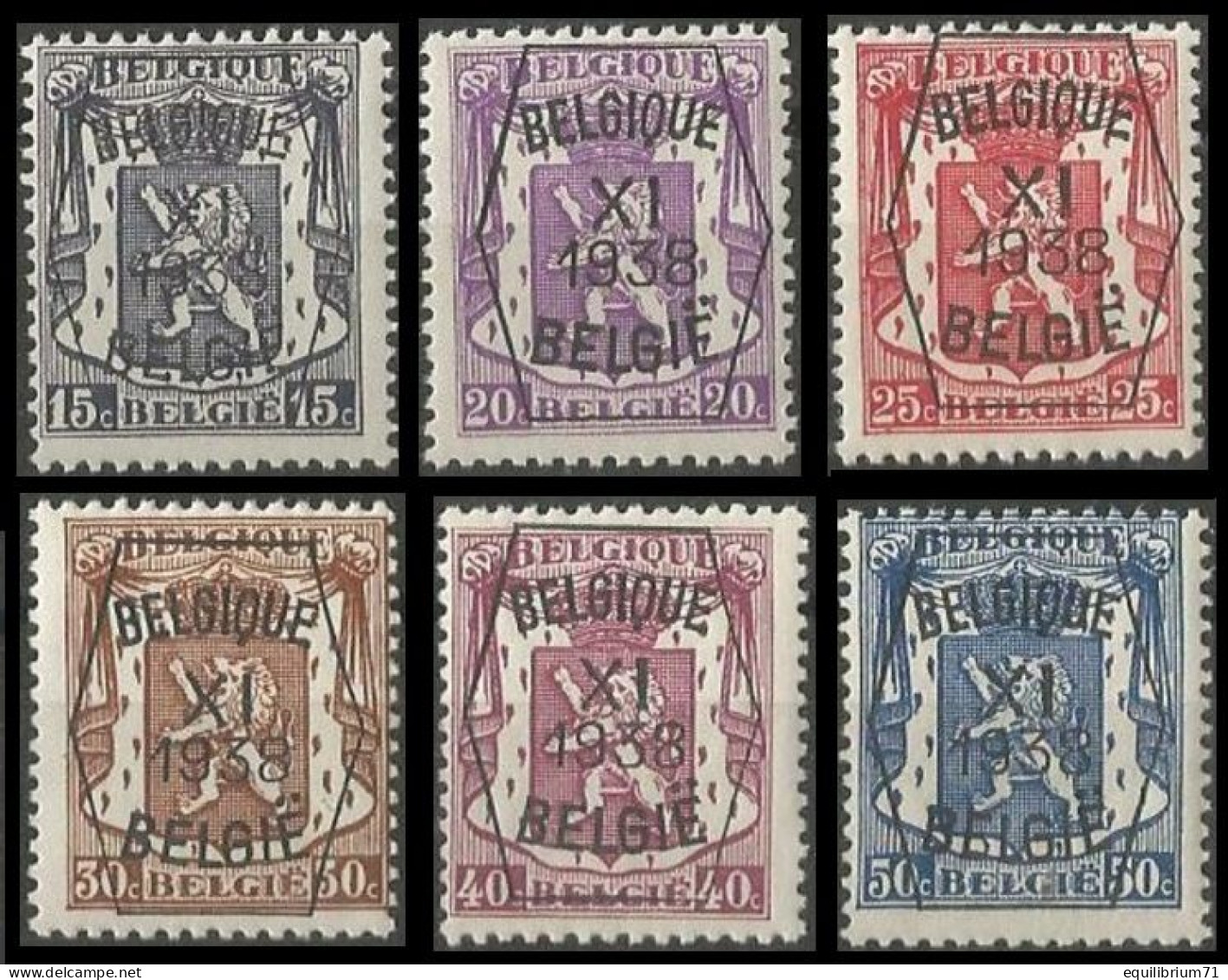 PRE393/398** (PO11) - 1935-1949 Piccolo Sigillo Dello Stato