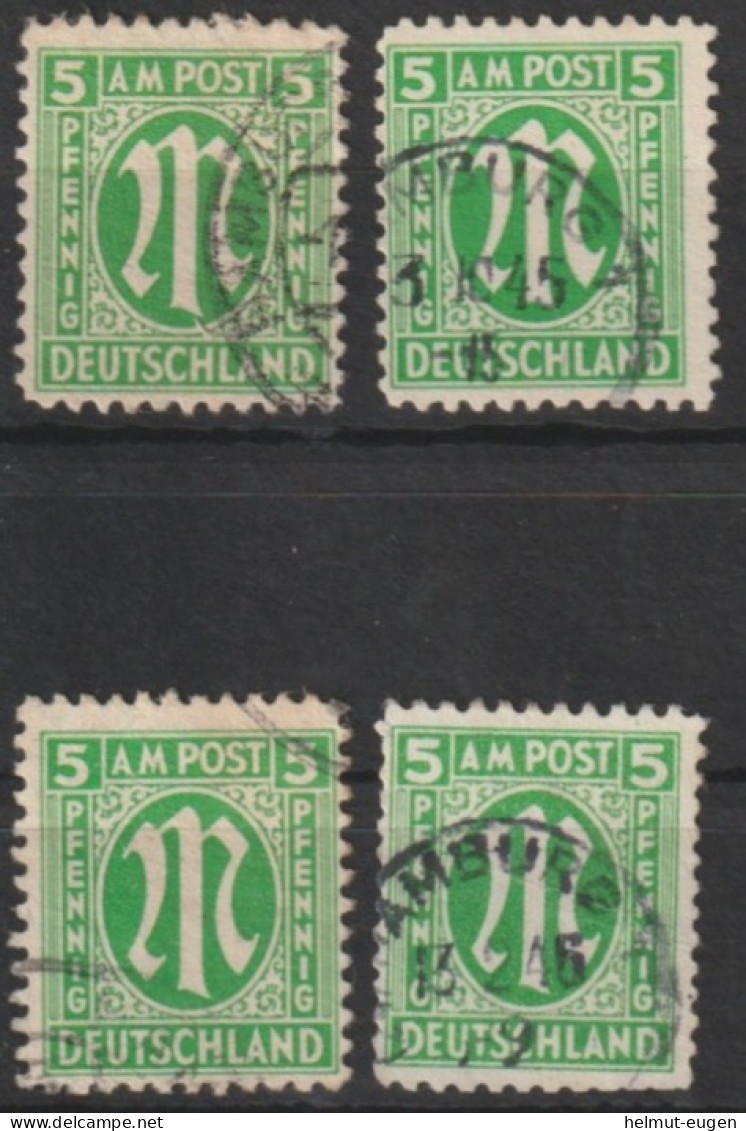 MiNr. 19 Deutschland Alliierte Besetzung Bizone       3. Deutscher Druck (Odr., Verschiedene Papiersorten) - Used