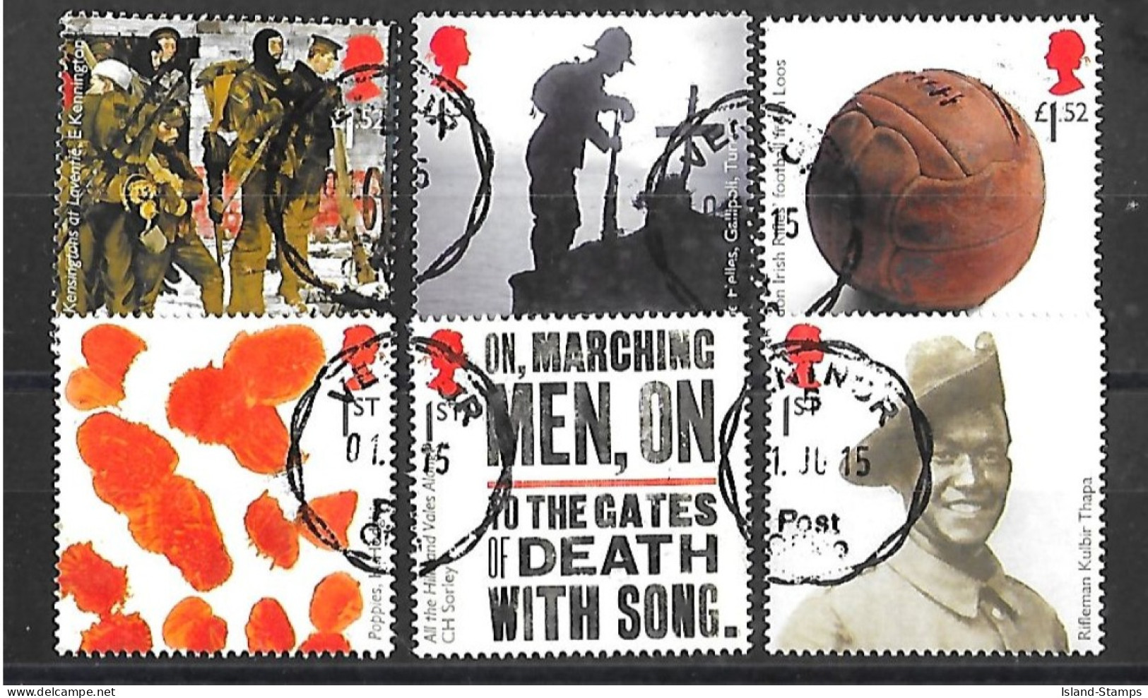 2015 World War 1 Used Set HRD2-B - Oblitérés