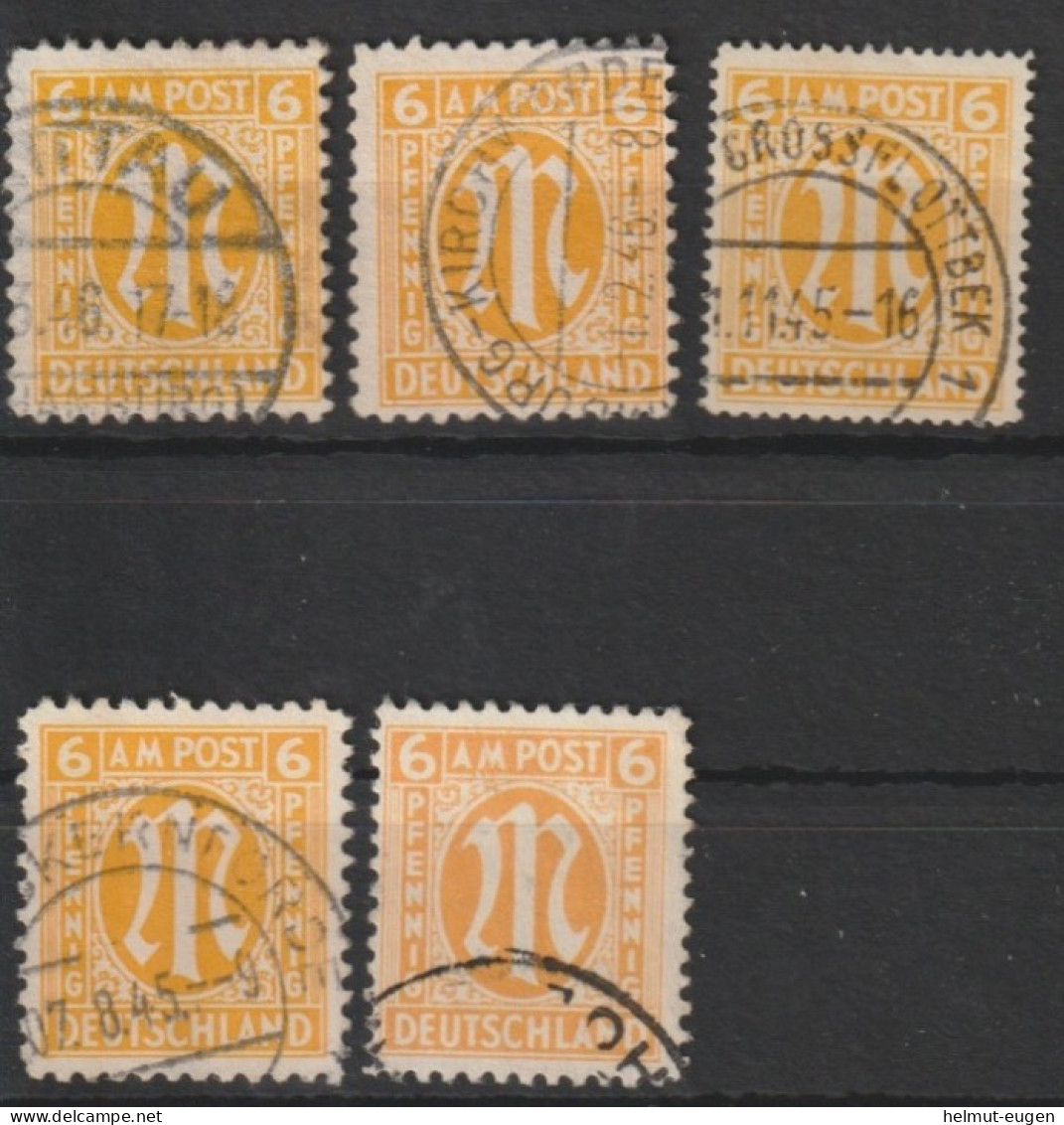 MiNr. 20 Deutschland Alliierte Besetzung Bizone       3. Deutscher Druck (Odr., Verschiedene Papiersorten) - Used