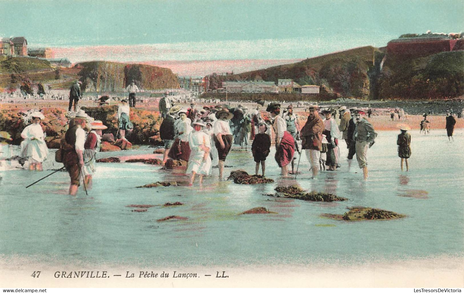 FRANCE - Granville - La Pêche Du Lançon - Animé - Carte Postale Ancienne - Granville