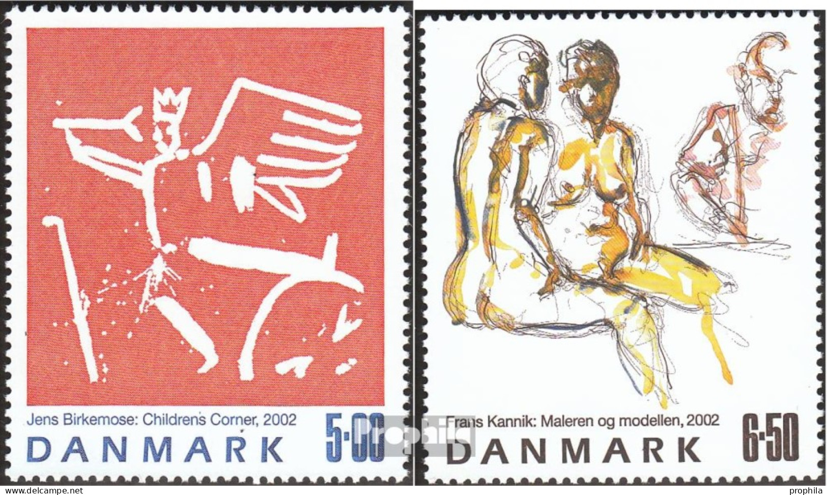 Dänemark 1318-1319 (kompl.Ausg.) Postfrisch 2002 Kunst - Neufs