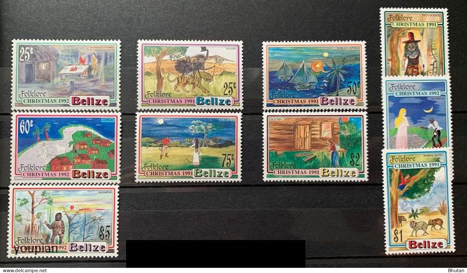 Belize 1991-1992, Christmas - Spine-Chillers, MNH Stamps Set - Belize (1973-...)