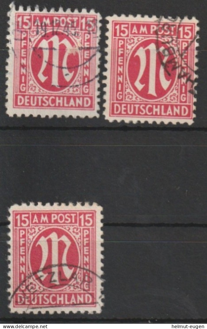 MiNr. 24 Deutschland Alliierte Besetzung Bizone       3. Deutscher Druck (Odr., Verschiedene Papiersorten) - Used