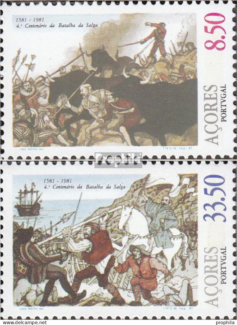 Portugal - Azoren 343-344 (kompl.Ausg.) Postfrisch 1981 Jahrestag Der Schlacht Von Salga - Neufs