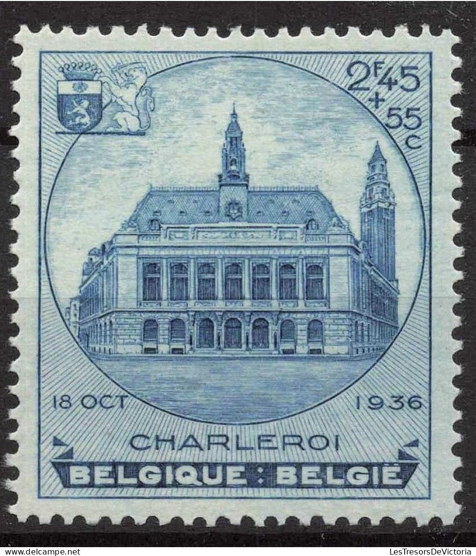 Timbre - BELGIQUE - 1936 - Charleroi - COB  437** - Cote 60 COB 2022 - Neufs