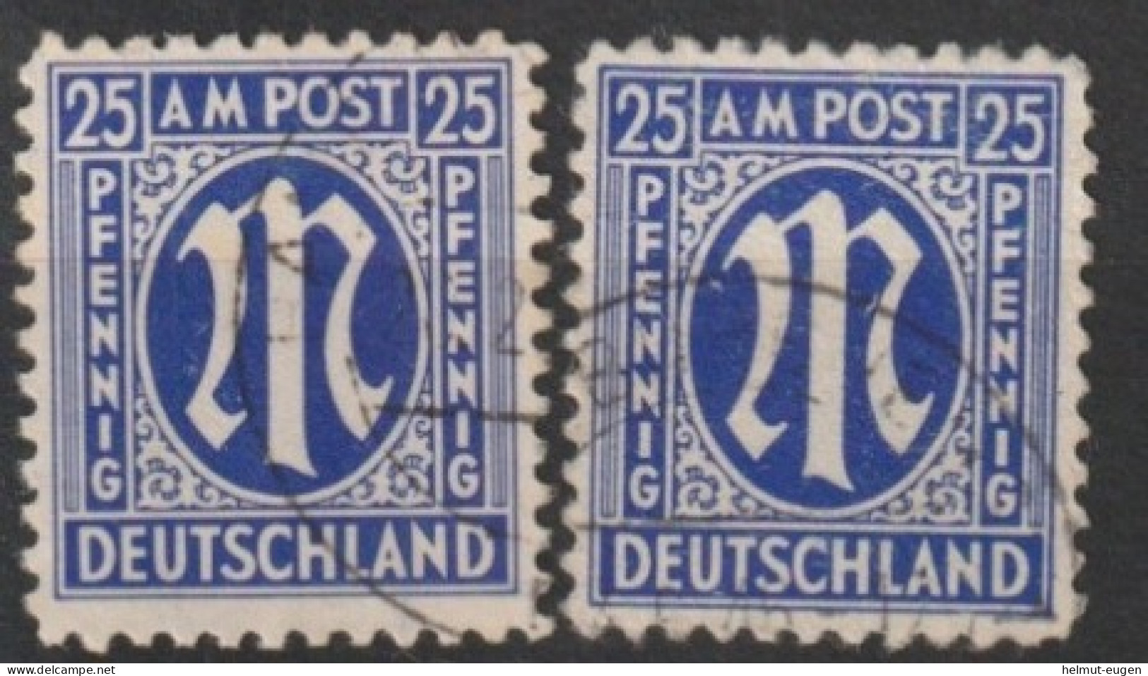 MiNr. 28 Deutschland Alliierte Besetzung Bizone       3. Deutscher Druck (Odr., Verschiedene Papiersorten) - Used