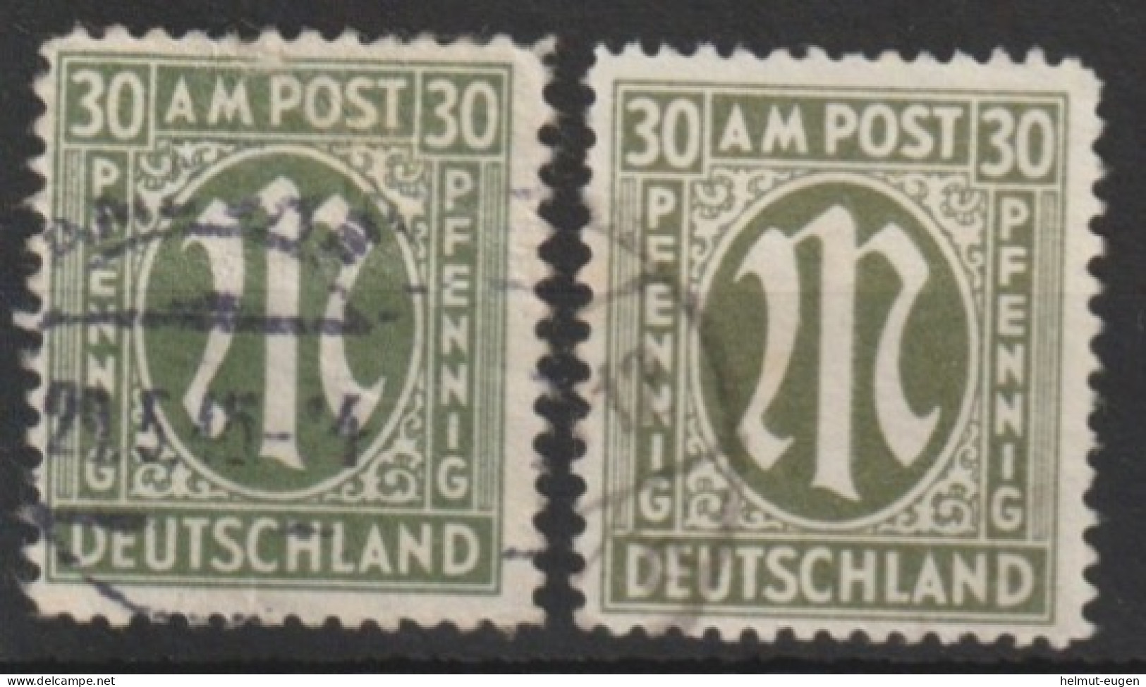 MiNr. 29 Deutschland Alliierte Besetzung Bizone       3. Deutscher Druck (Odr., Verschiedene Papiersorten) - Used