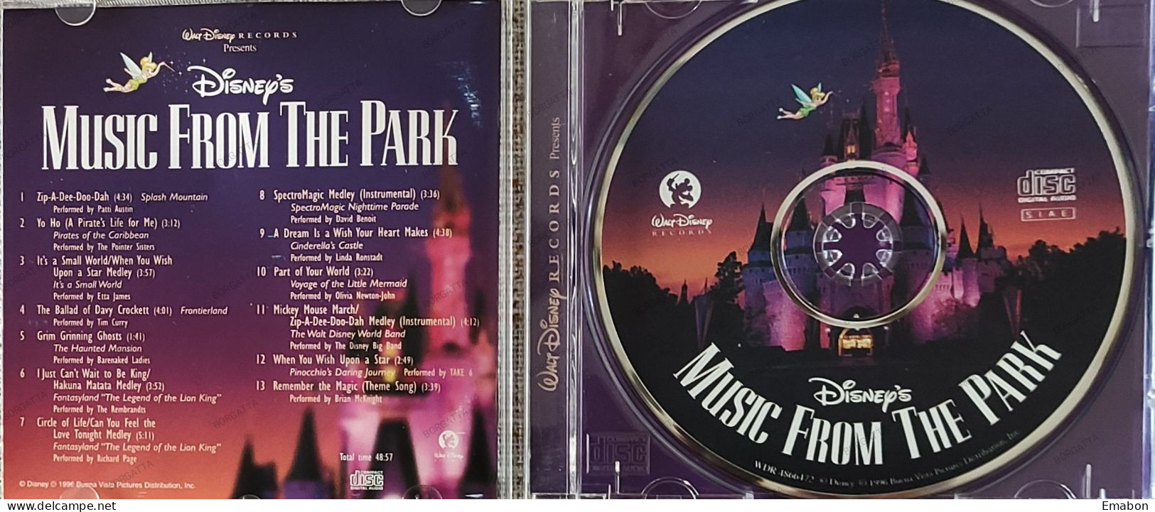 BORGATTA - FILM MUSIC - Cd DISNEY'S MUSIC FROM THE PARK -  WALT DISNEY RECORDS 1996 - USATO In Buono Stato - Musique De Films