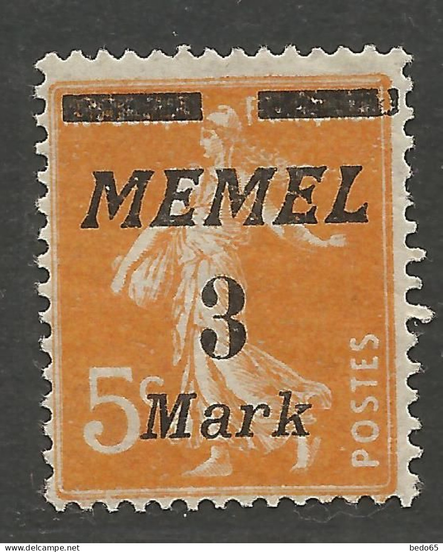 MEMEL N° 86 Barre De Droite Brisée NEUF*  CHARNIERE  / Hinge / MH - Ungebraucht