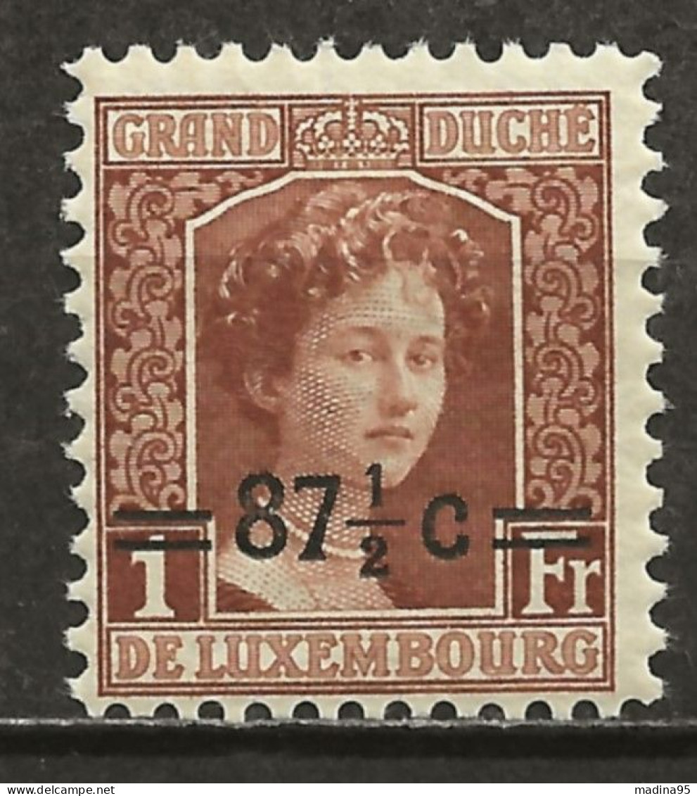 LUXEMBOURG: *, N°YT 118, Ch., TB - 1914-24 Marie-Adélaïde
