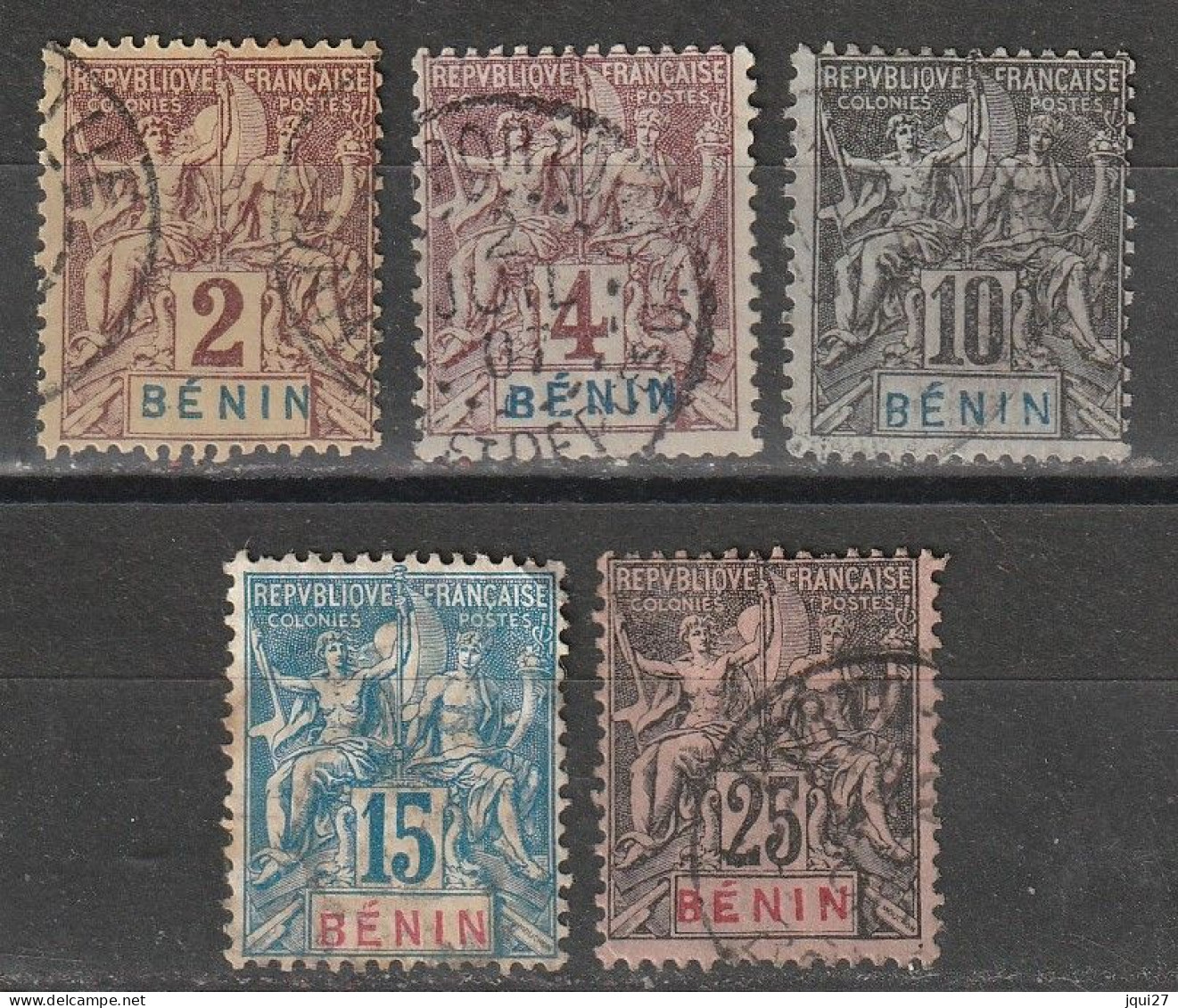 Bénin N° 34 35 37 38 40 - Used Stamps