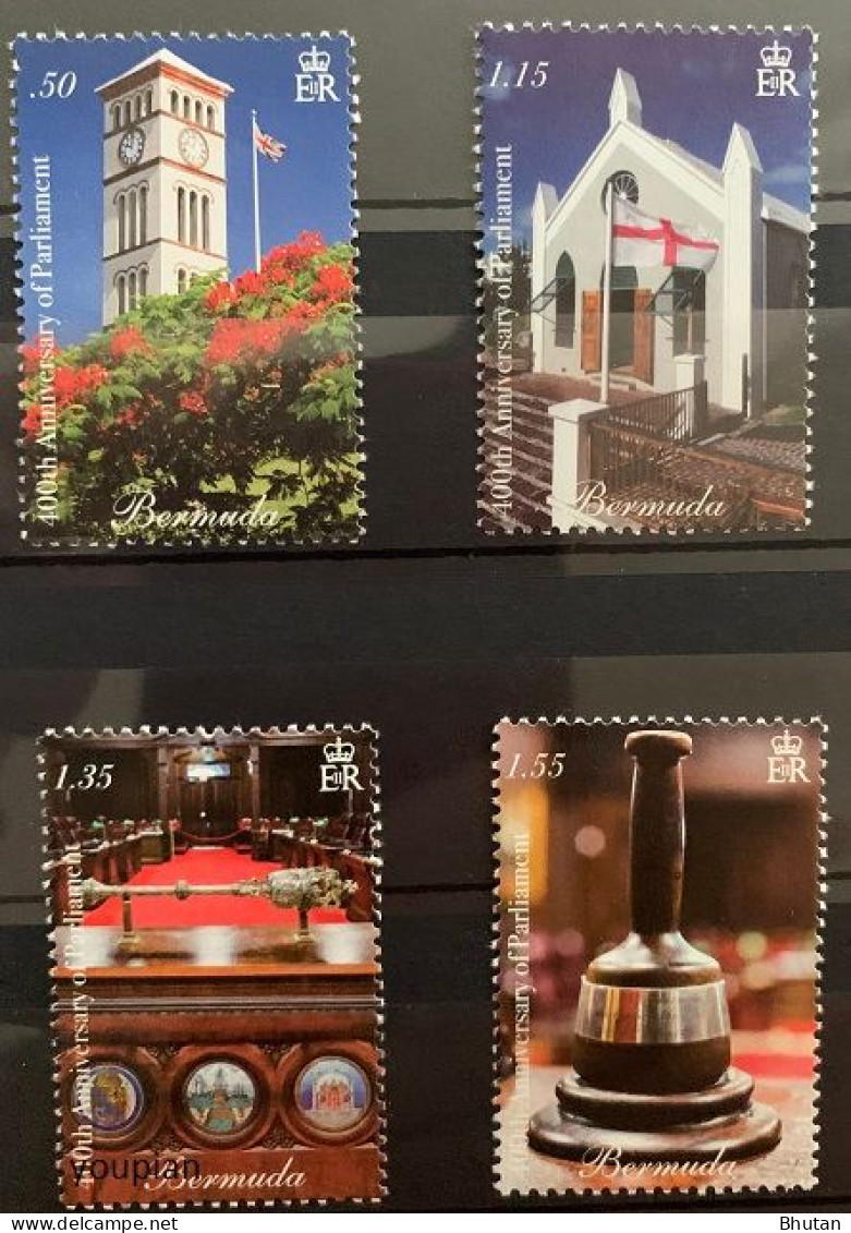 Bermuda 2020, 400th Anniversary Of Parliament, MNH Stamps Set - Bermuda