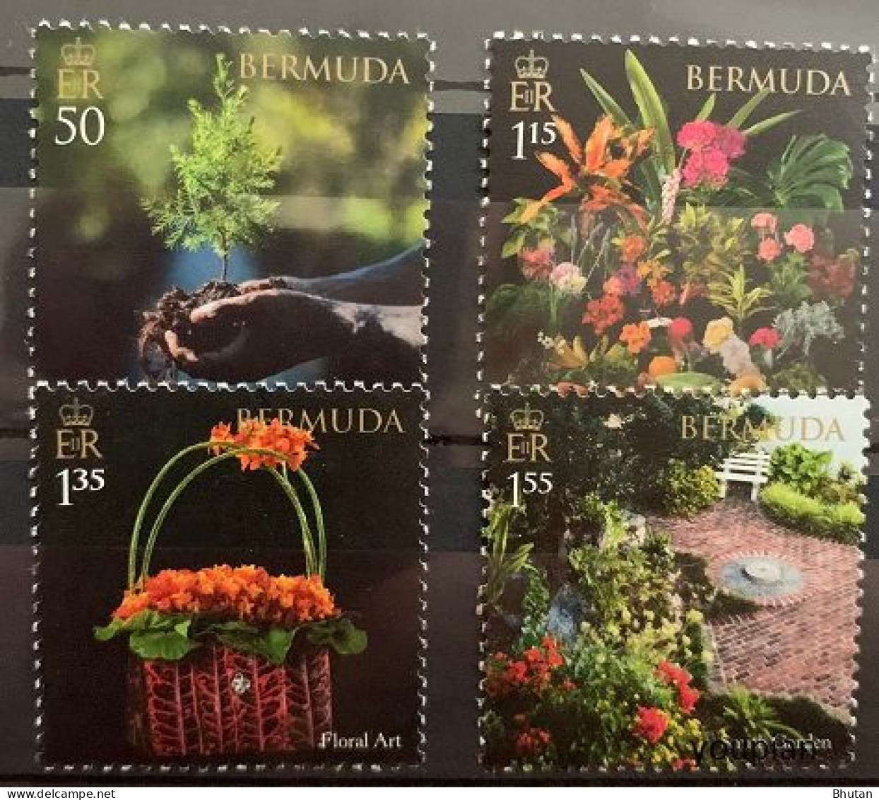 Bermuda 2021, 100th Anniversary Garden Club Of Bermuda, MNH Stamps Set - Bermuda