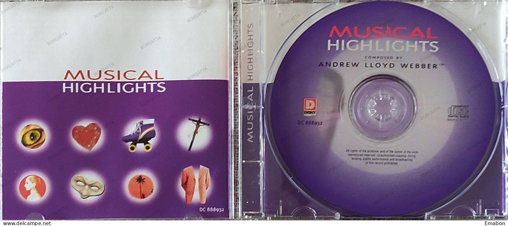 BORGATTA - FILM MUSIC - Cd ANDREW LLOYD -  MUSICAL HIGHLIGHTS -  DISKY 1998 - USATO In Buono Stato - Musique De Films