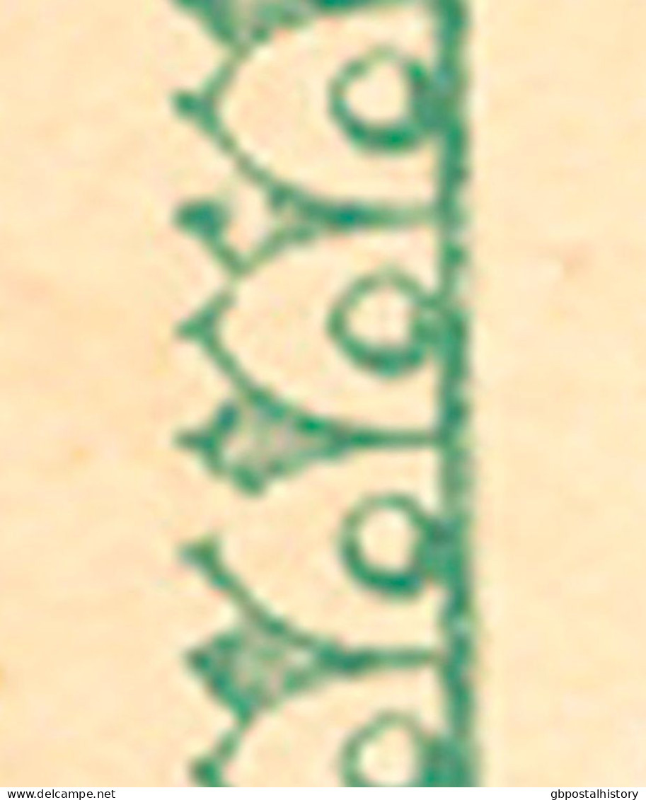 SCHWEDEN 1887 "LULEÂ" Und Rs. "GÖTEBORG 1 1 TUR." K1 A. 5 (FEM) Öre Grün GA-Postkarte, GA-ABARTE: Mehrfache Rahmenbruch - Errors, Freaks & Oddities (EFO)