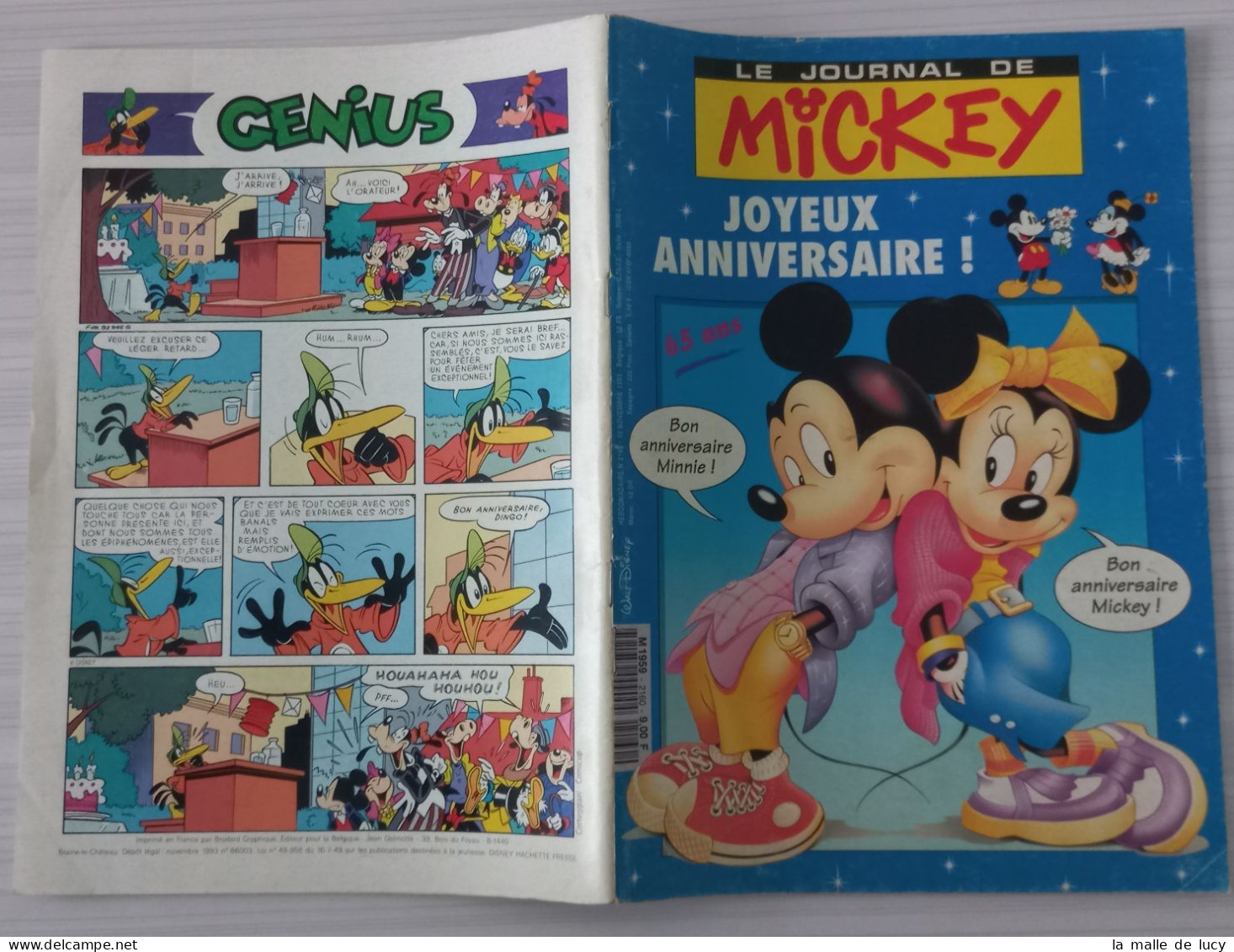 Journal De Mickey N° 2160 - 10/11/1993 - Journal De Mickey