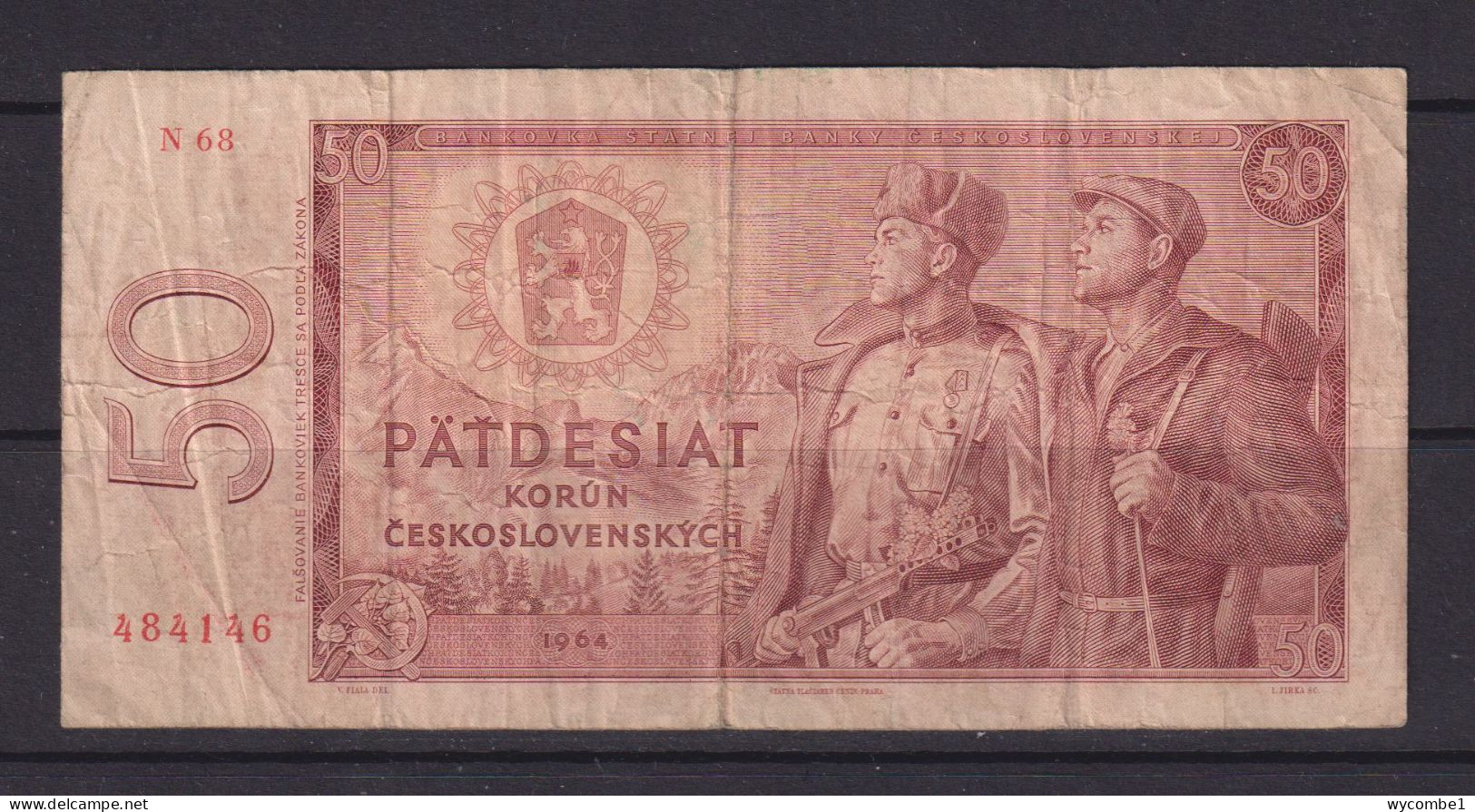 CZECHOSLOVAKIA -  1964 50 Korun Circulated Banknote - Czechoslovakia