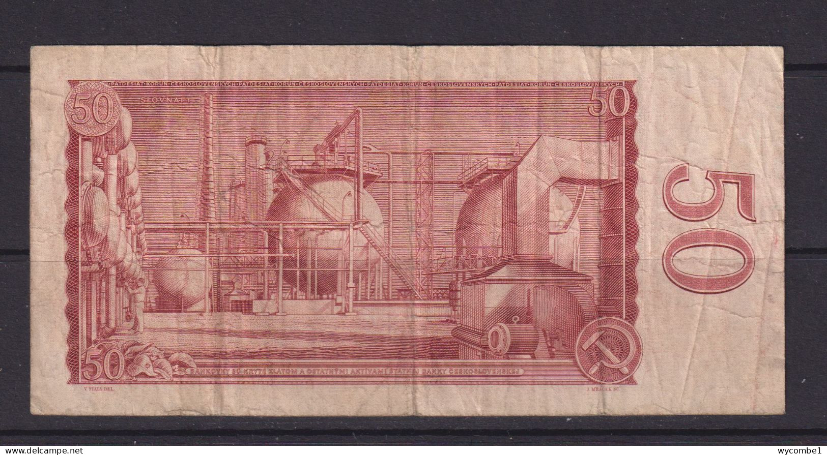 CZECHOSLOVAKIA -  1964 50 Korun Circulated Banknote - Czechoslovakia