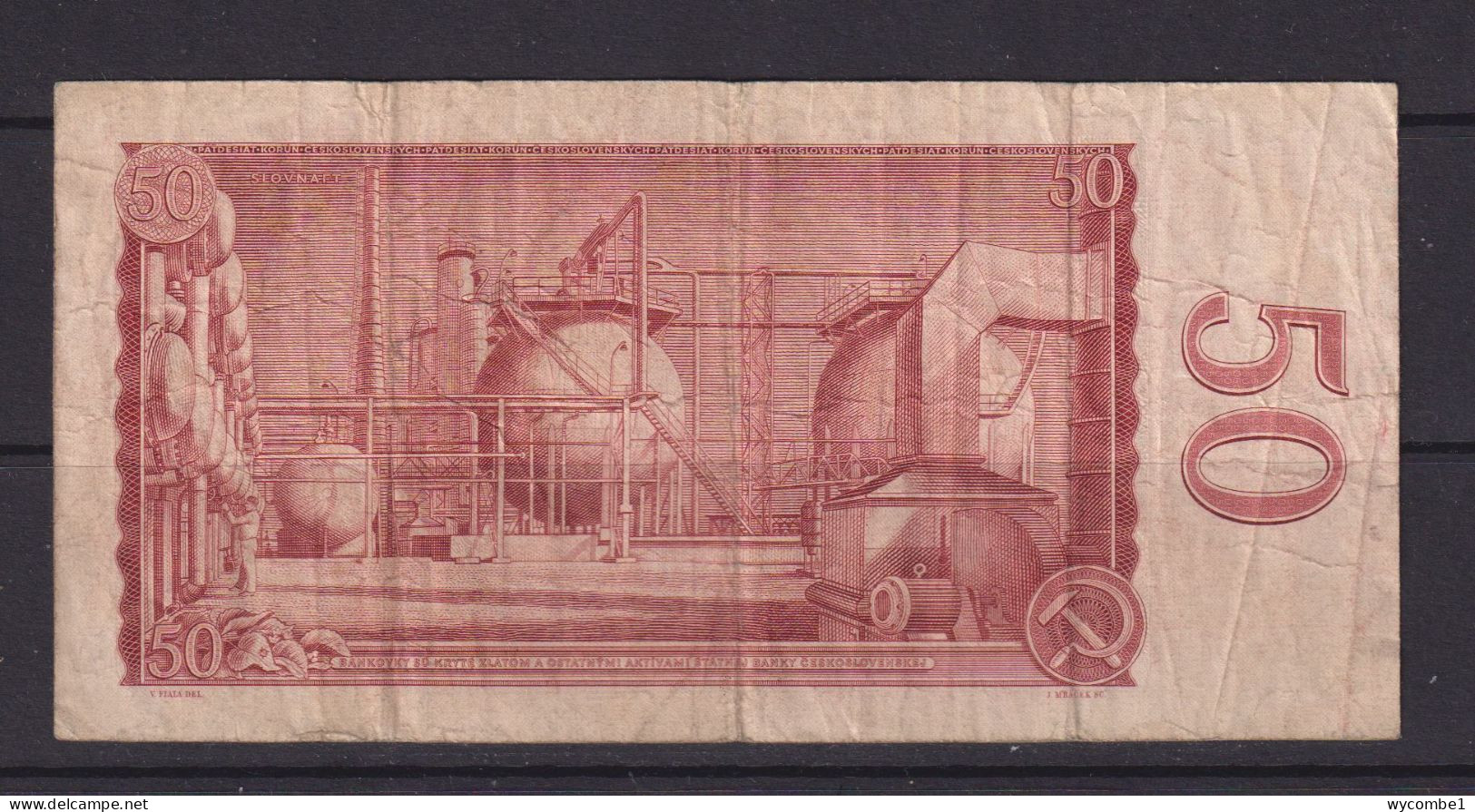 CZECHOSLOVAKIA -  1964 50 Korun Circulated Banknote - Cecoslovacchia