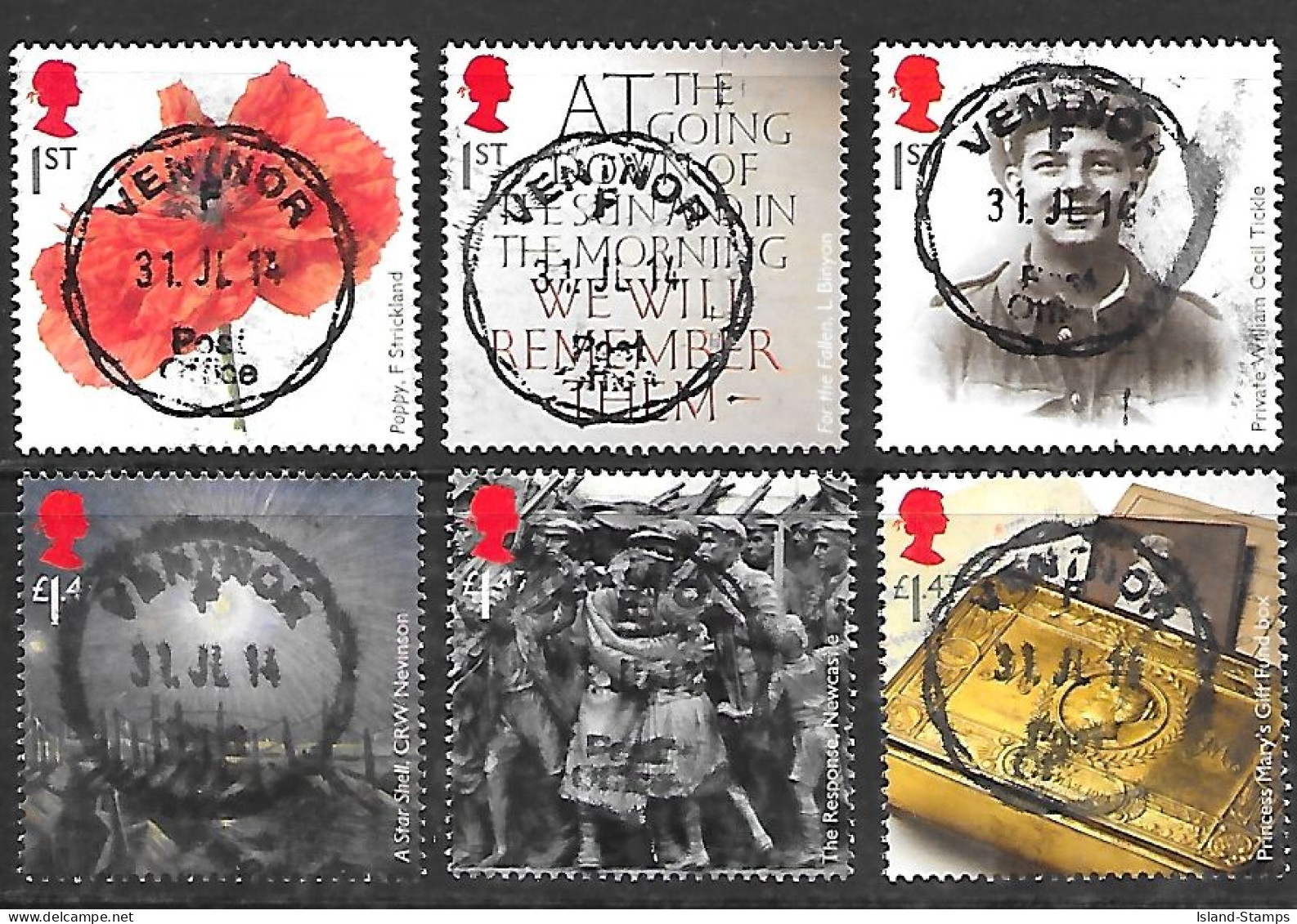 2014 World War 1 Used Set HRD2-C - Oblitérés