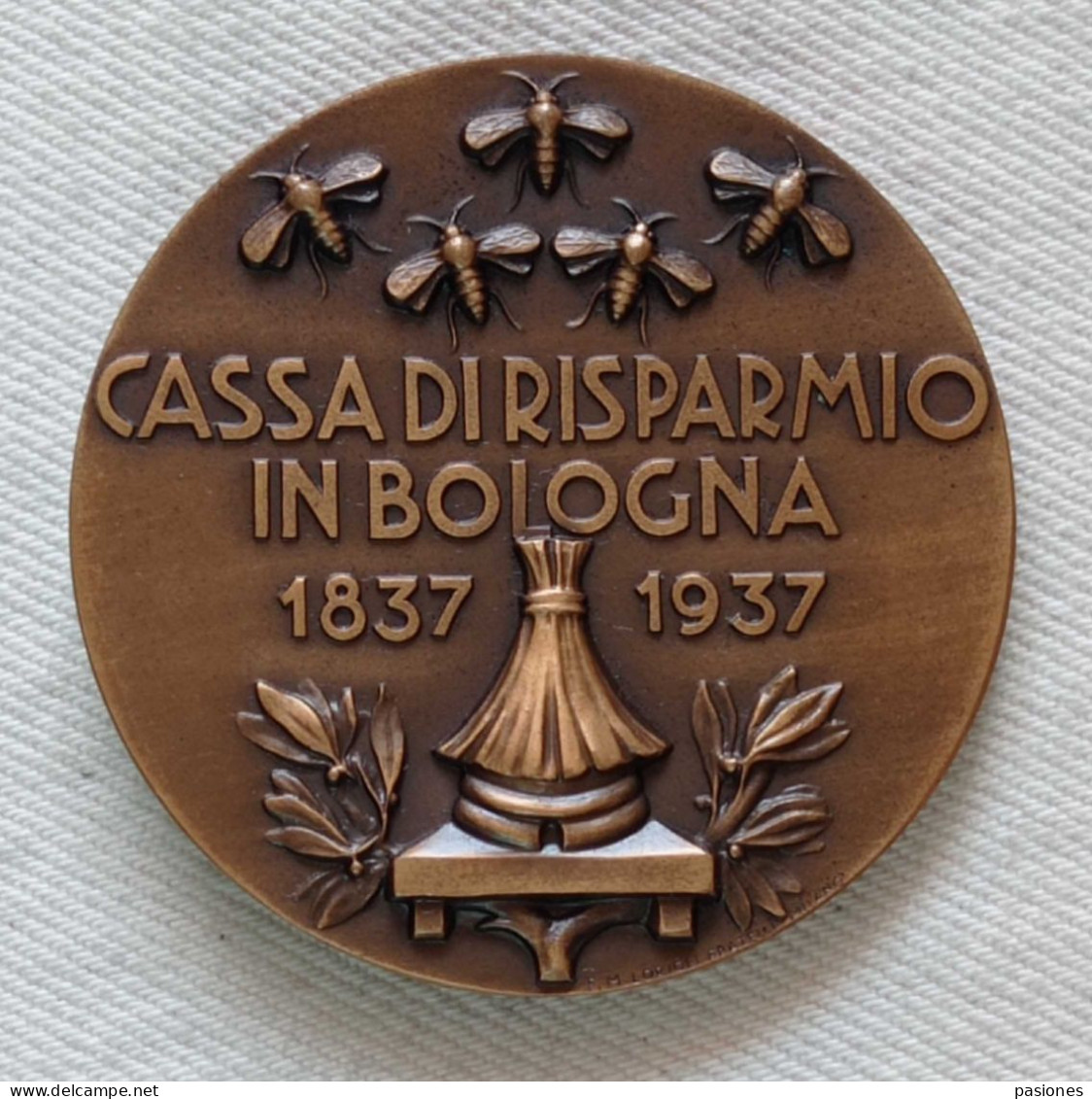 Medaglia Centenario Della Cassa Di Risparmio In Bologna (1837-1937)  Q.FDC - Firma's
