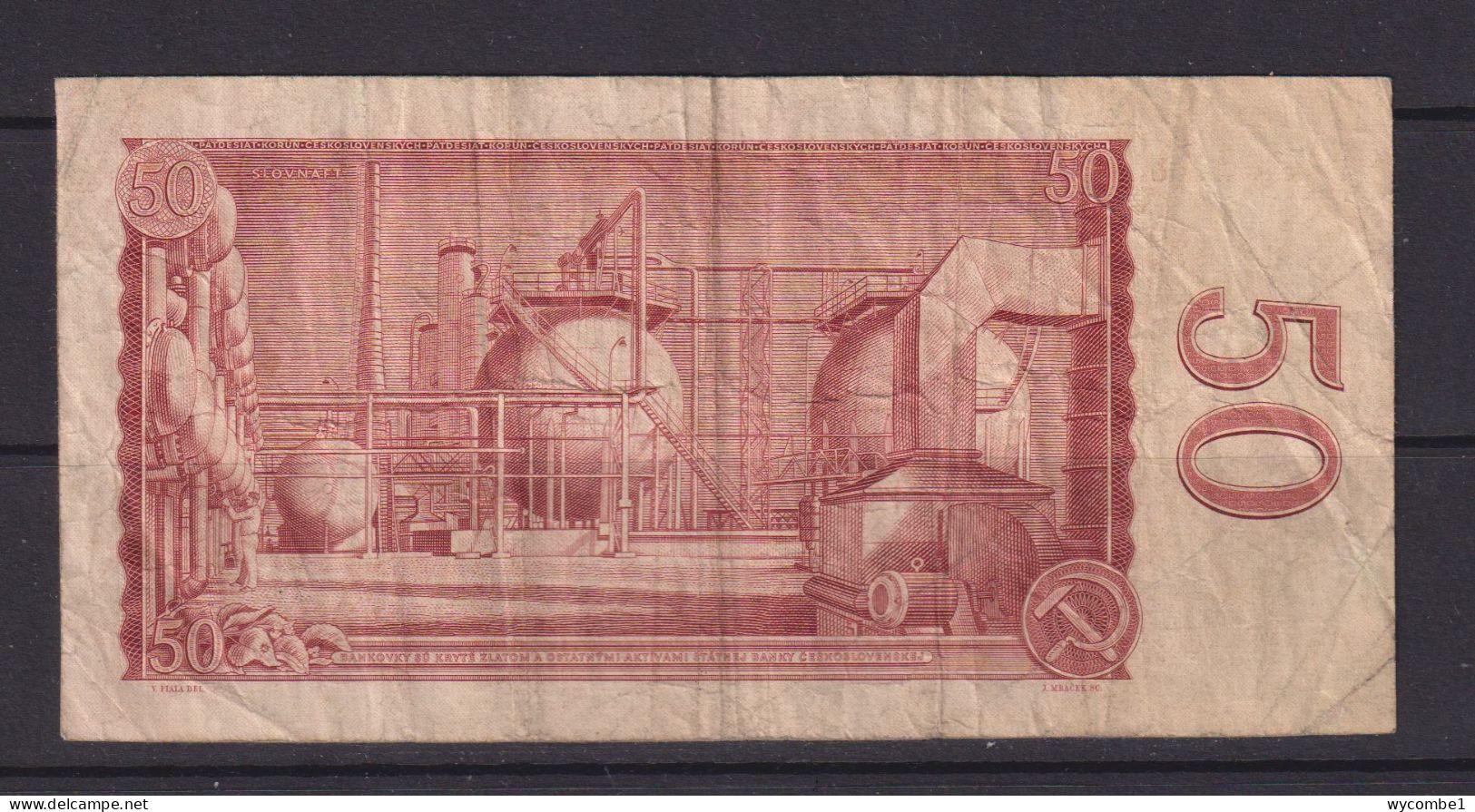 CZECHOSLOVAKIA -  1964 50 Korun Circulated Banknote - Czechoslovakia