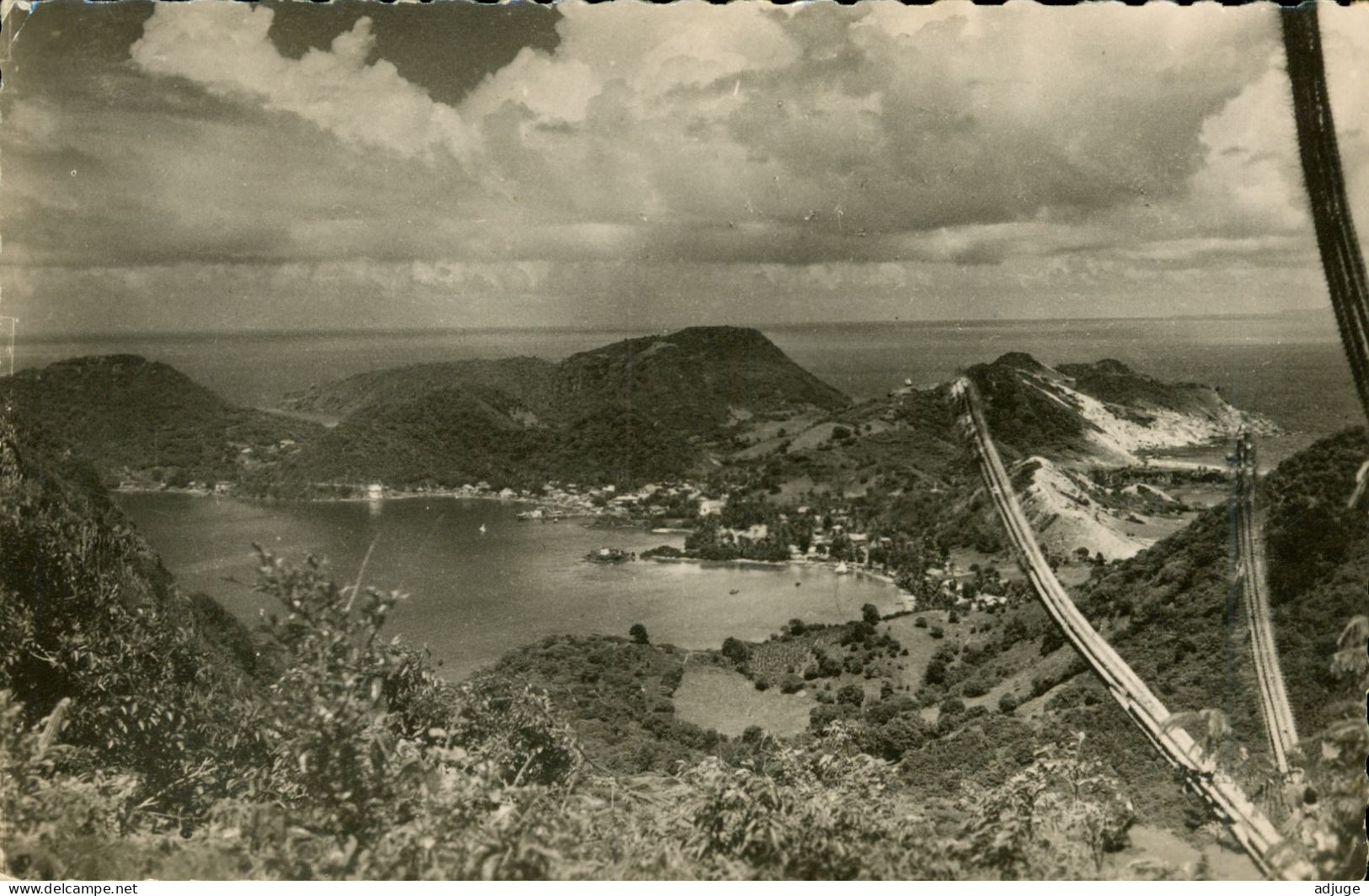CPSM PF- Guadeloupe - Année 1950- LES SAINTES - Terre De Haut - Panorama Et Cactus Cierge**** 2 Scans - Basse Terre