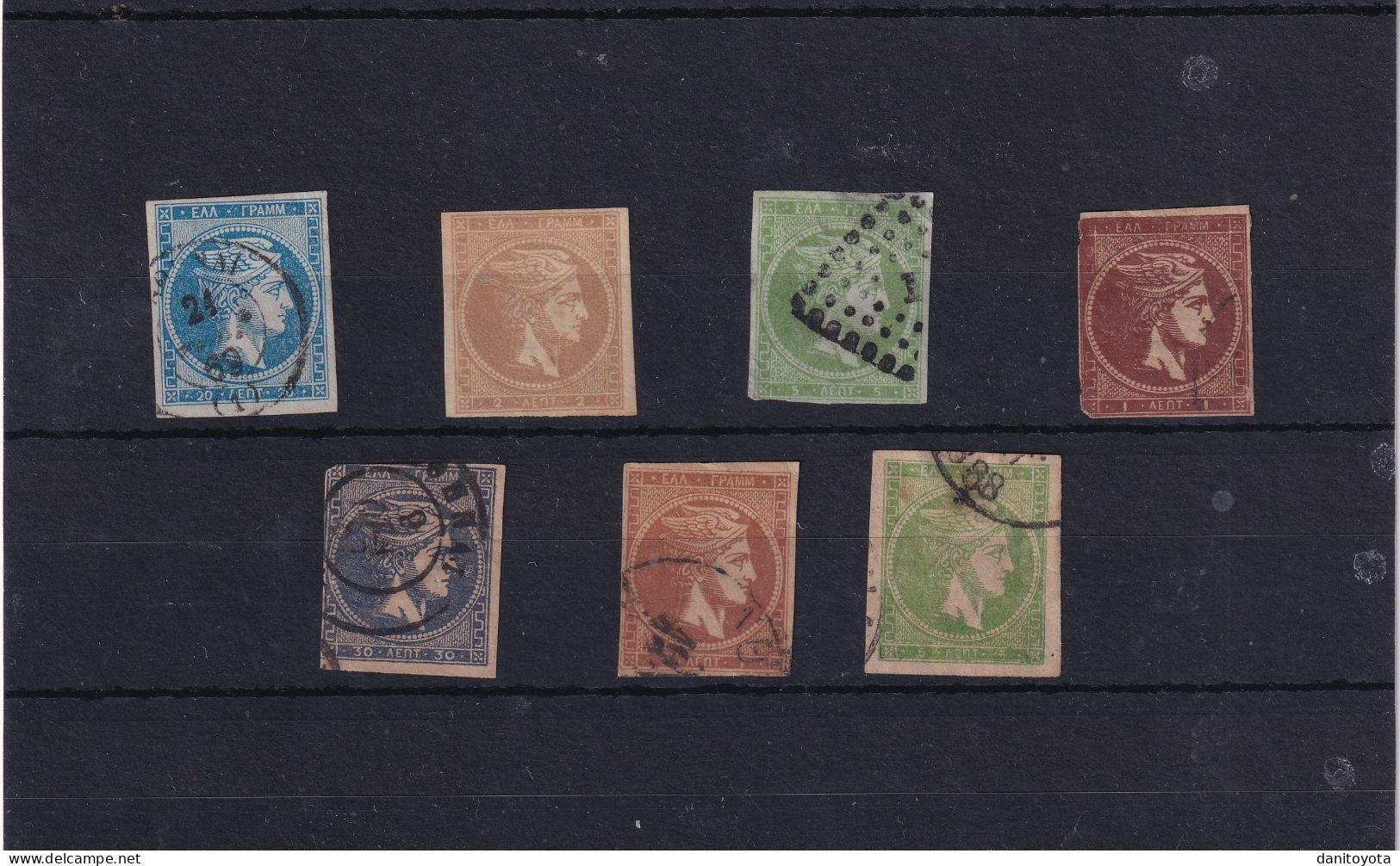 Grecia. Conjunto De Seis Ssllos Clásicos Usados Y Uno Nuevo - Used Stamps