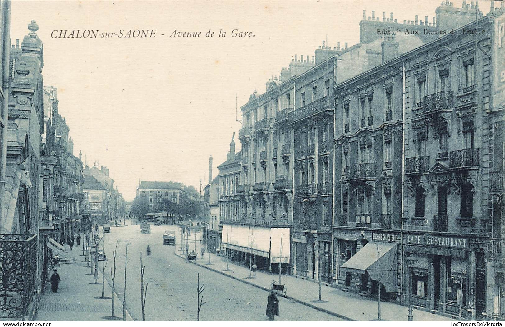 FRANCE - Châlon Sur Saone - Vue Sue L'avenue De La Gare - Carte Postale Ancienne - Chalon Sur Saone