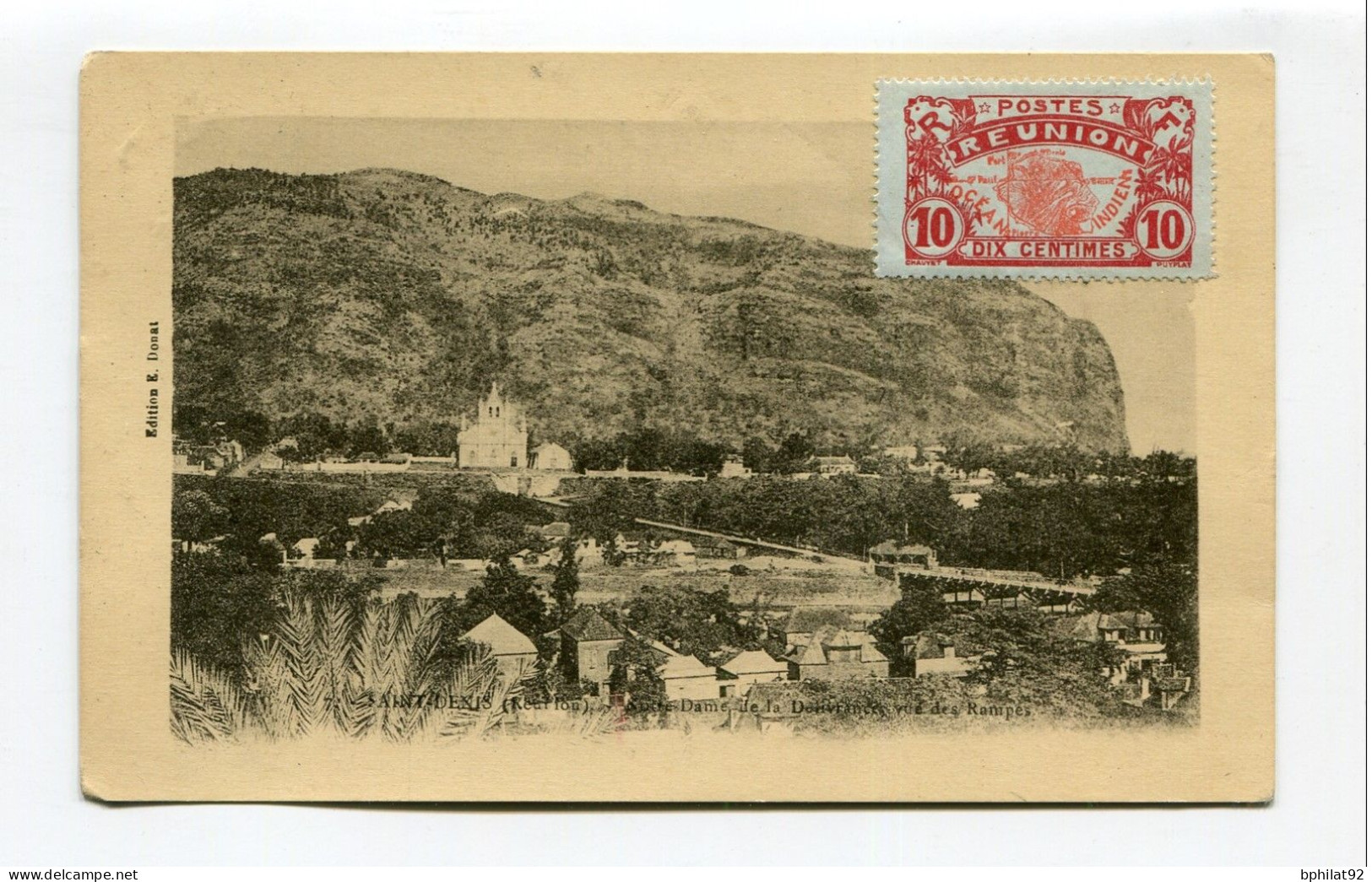 !!! CPA DE LA REUNION : ST DENIS, NOTRE DAME DE LA DELIVRANCE - Storia Postale