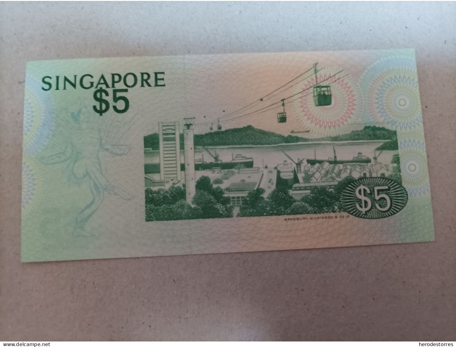 Billete De Singapur De 5 Dólares, Año 1976, Serie A, UNC - Singapour