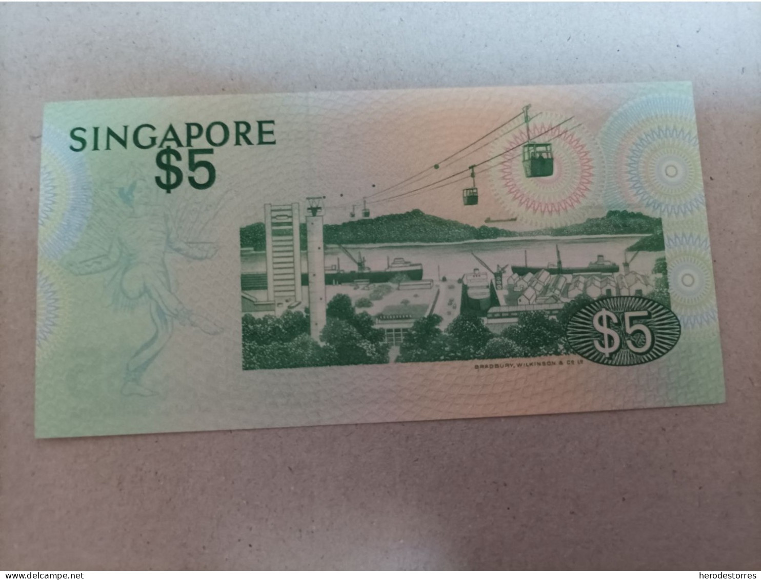 Billete De Singapur De 5 Dólares, Año 1976, Serie A, UNC - Singapur