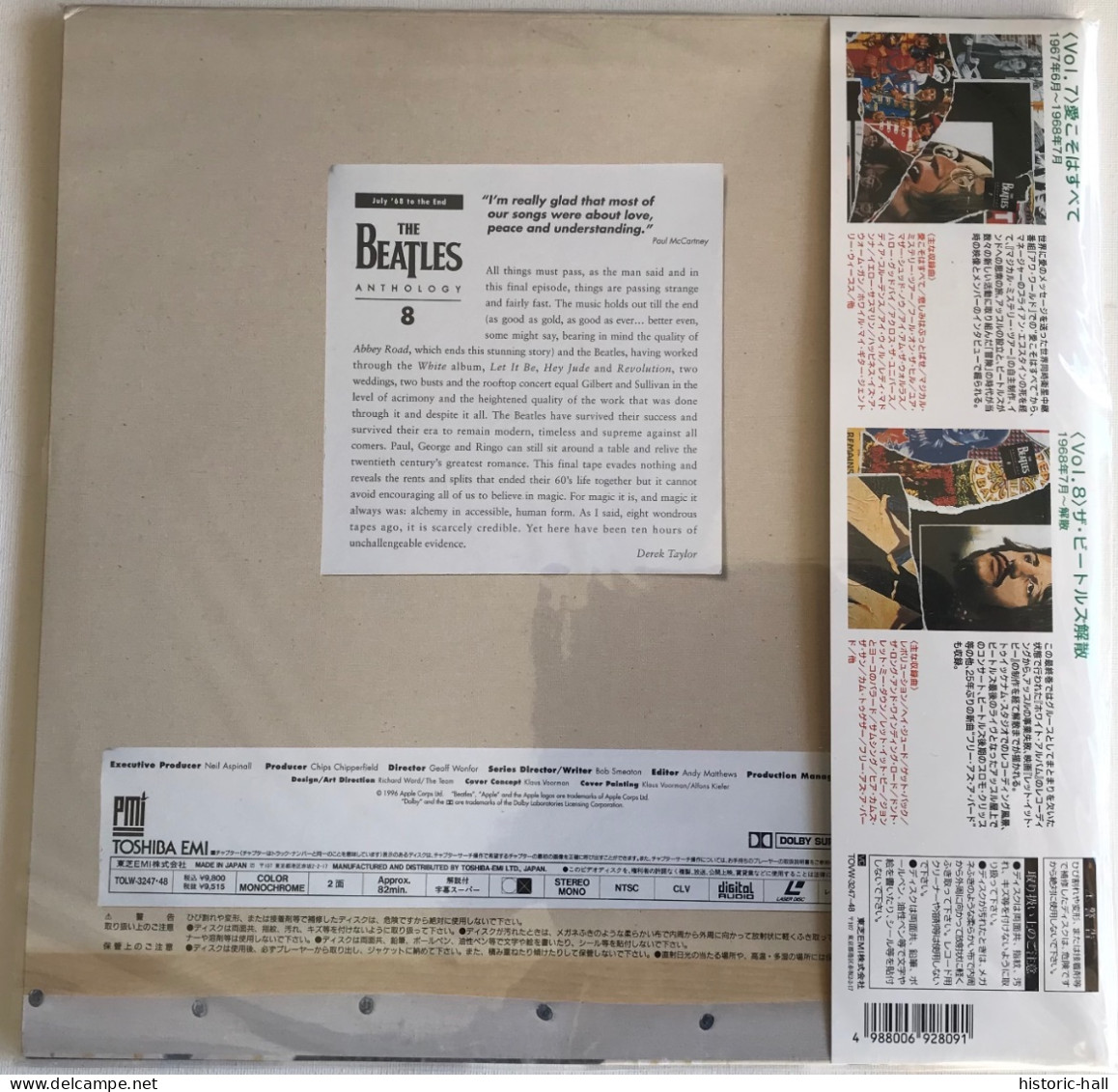 The BEATLES - Anthology 7 & 8 - 2 LASER DISC - 1996 - Japan Press W/OBI - Musik-DVD's