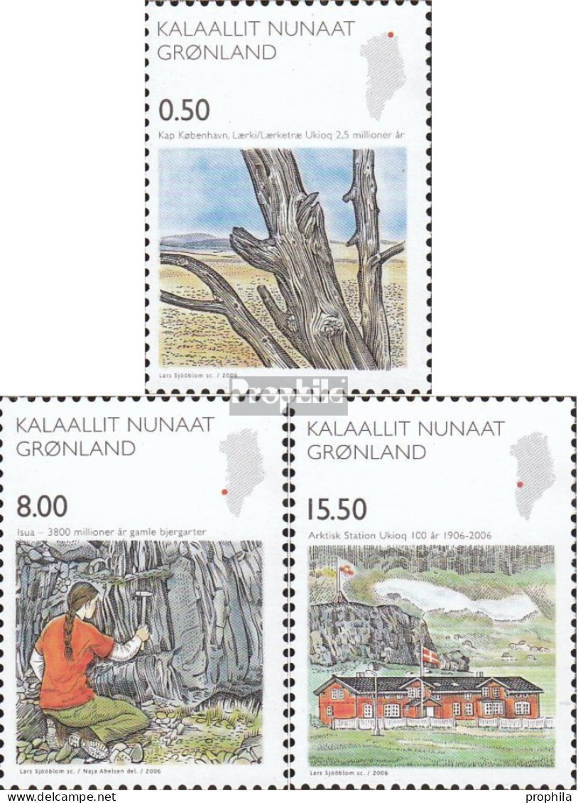 Dänemark - Grönland 472-474 (kompl.Ausg.) Postfrisch 2006 Fossilien-Fundstätte - Unused Stamps